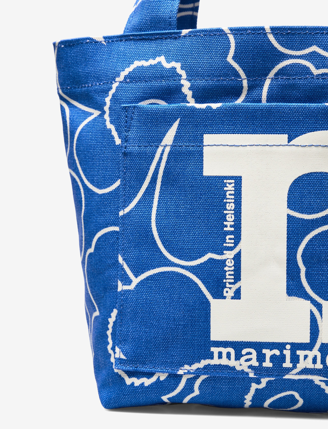 Marimekko - MONO MINI TOTE PIIRTO UNIKKO - tote bags - blue, off white - 4