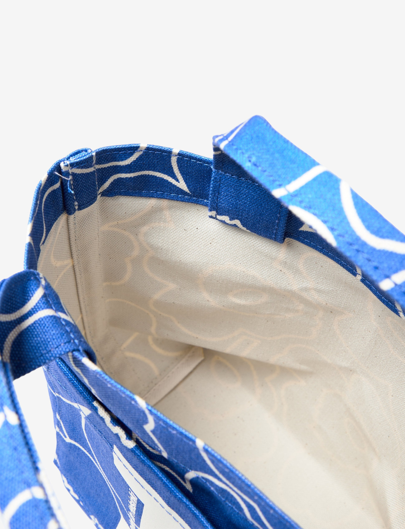 Marimekko - MONO MINI TOTE PIIRTO UNIKKO - tote bags - blue, off white - 5