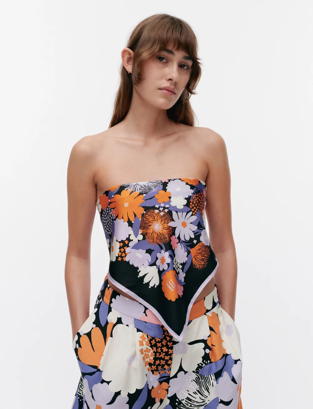 Marimekko - LAUHTUA SUVIKIMPPU - modetrends - lilac, black, off whi., orange - 0