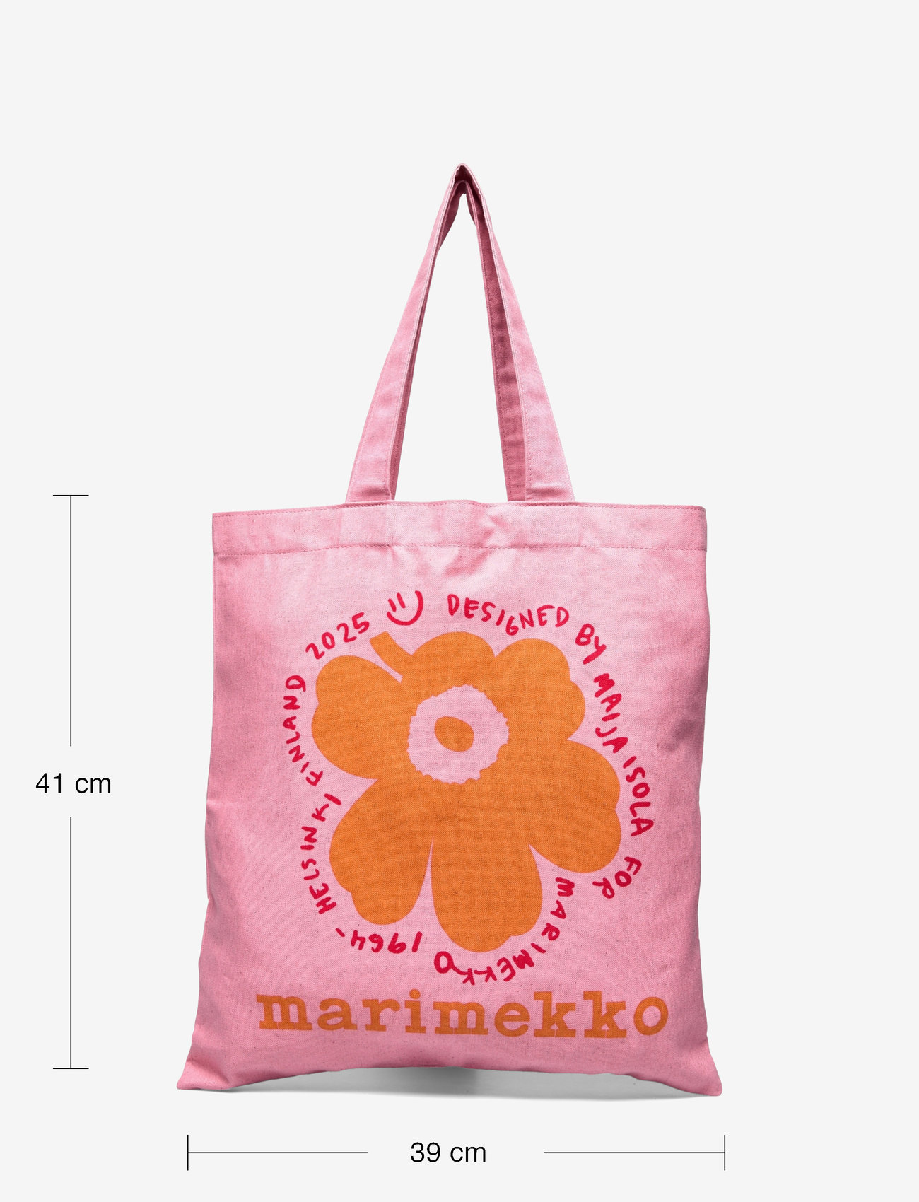 Marimekko - VANKKA UNIKKO PLACEMENT - tote bags - pink, orange, red - 4