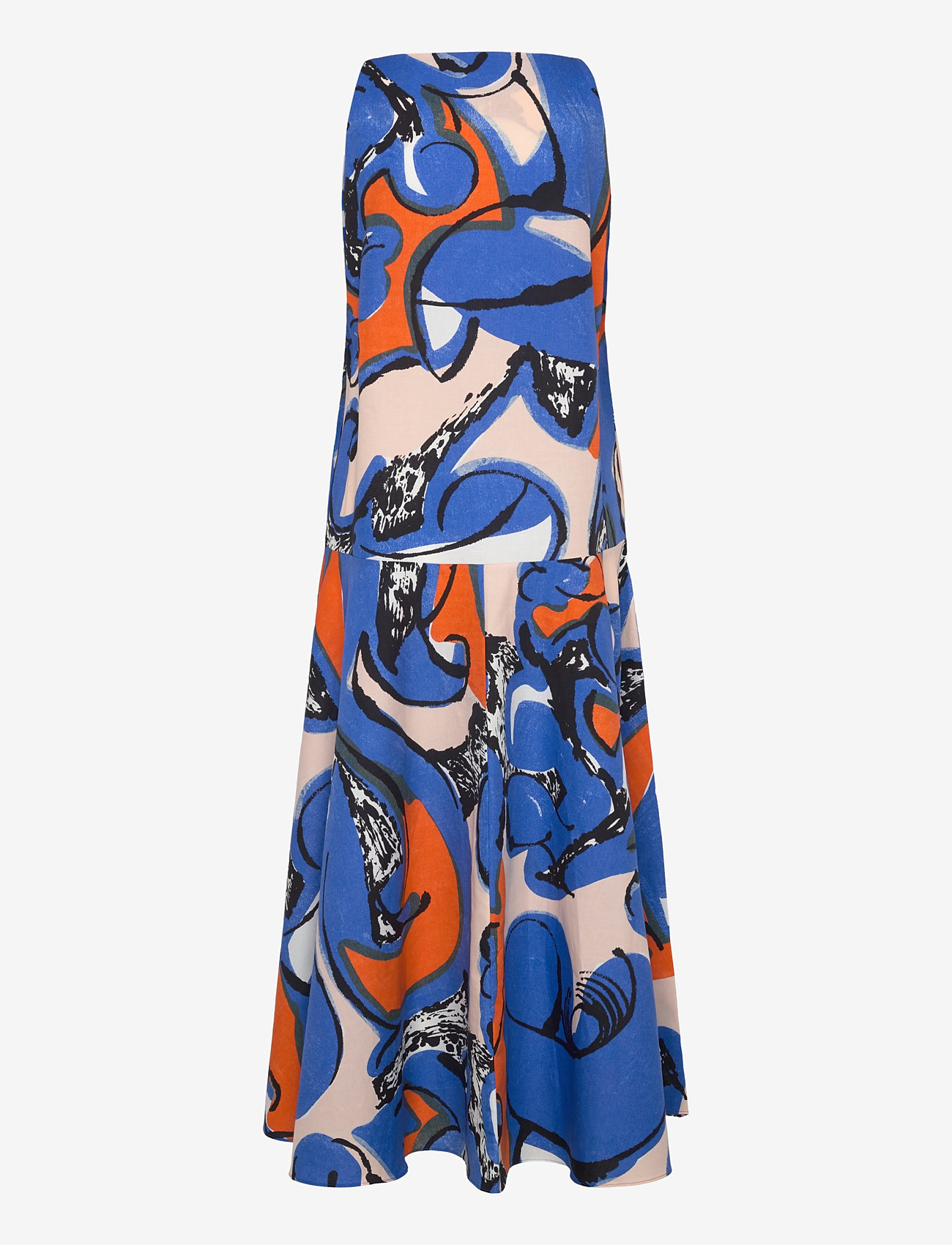 Marimekko - ANTRA ELDFAMN - blue, peach, orange - 1