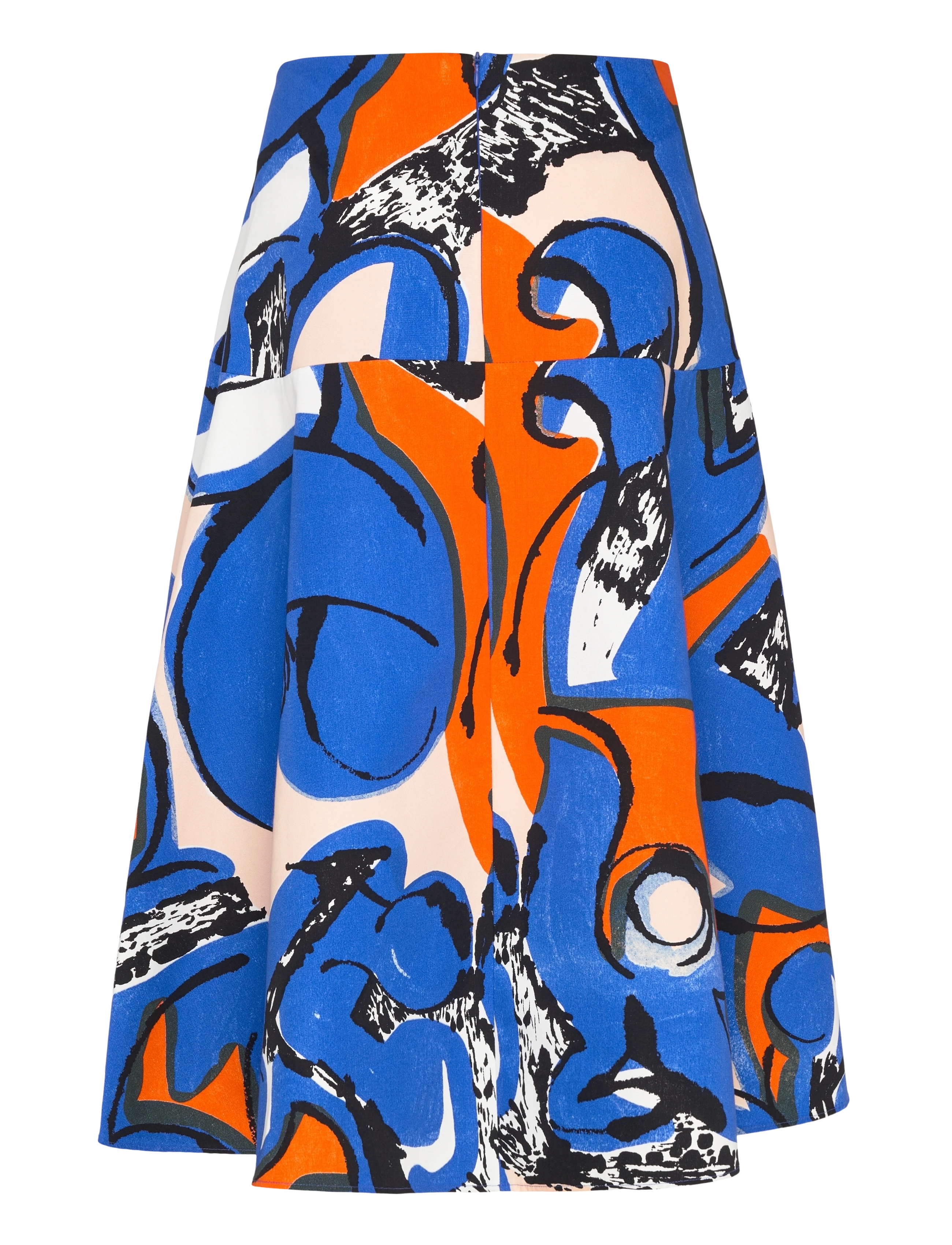 Marimekko - PUUTARHA ELDFAMN - blue, peach, orange - 2