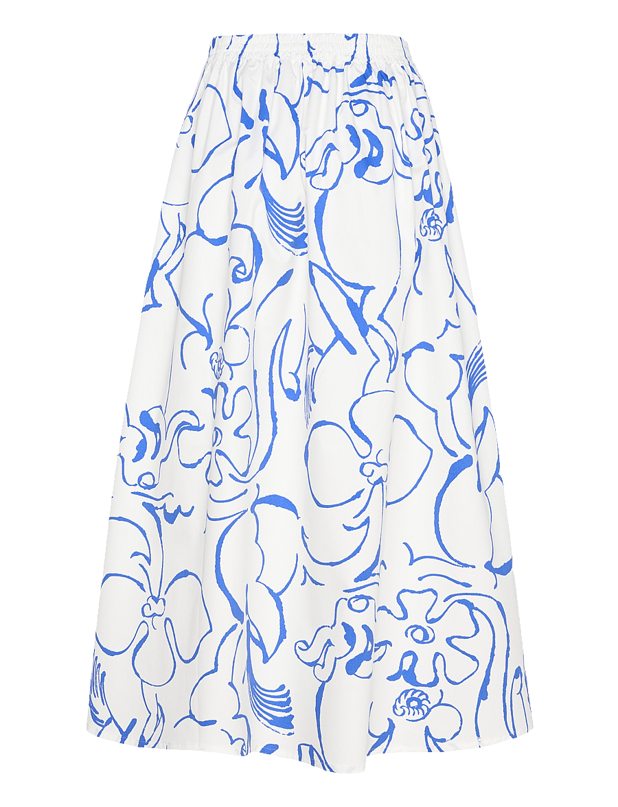 Marimekko - BUKLEE BALUNS - maxi röcke - white, blue - 2