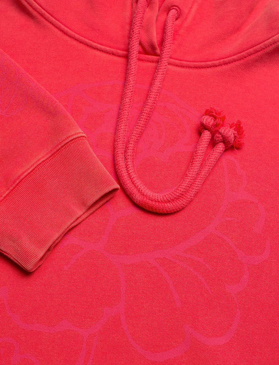 Marimekko - SANOMA VIHKIRUUSU PLACEMENT - kapuzenpullover - red, dark red - 2