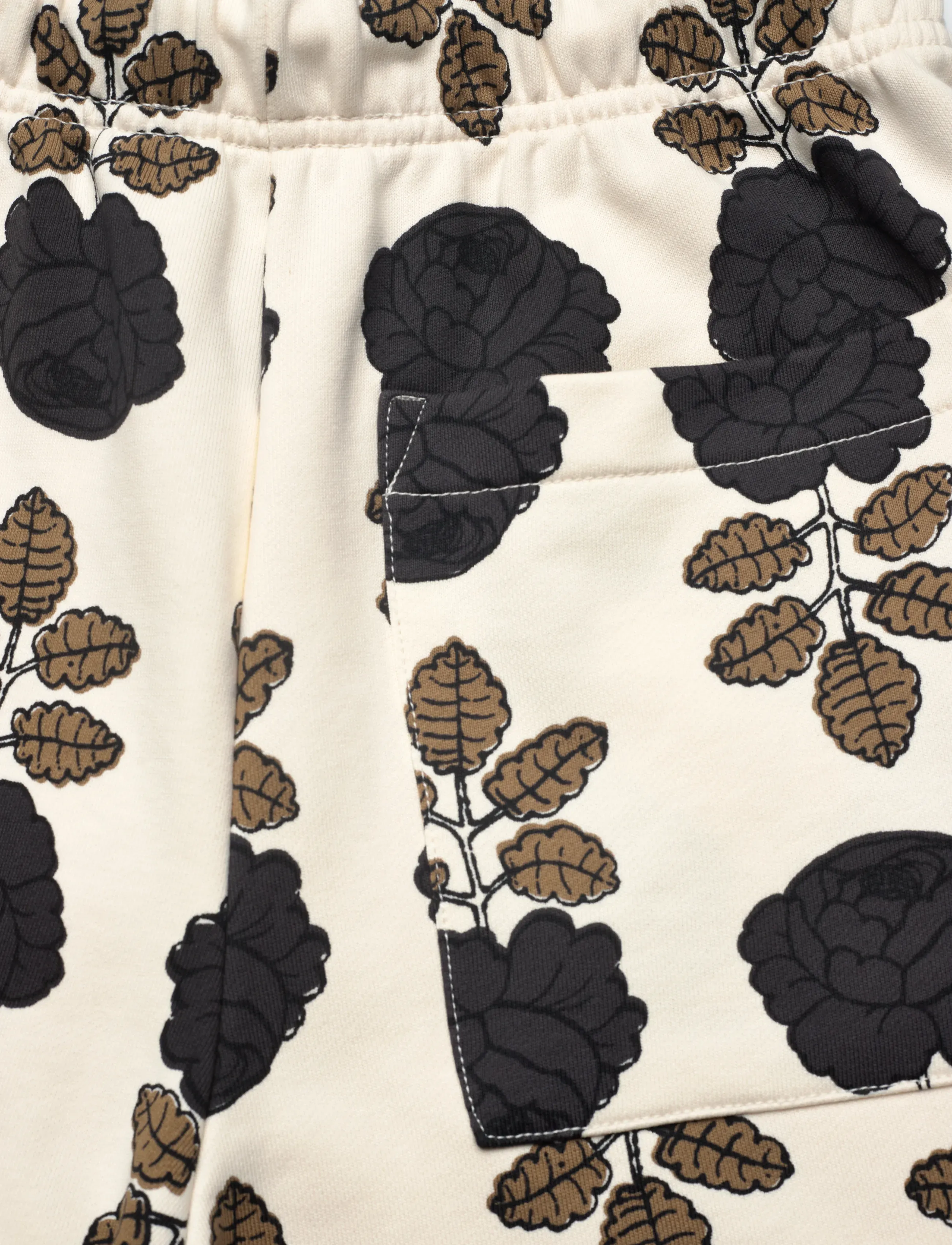 Marimekko - SARANA VIHKIRUUSU - vabaaja lühikesed püksid - off white, brown, dark grey - 3
