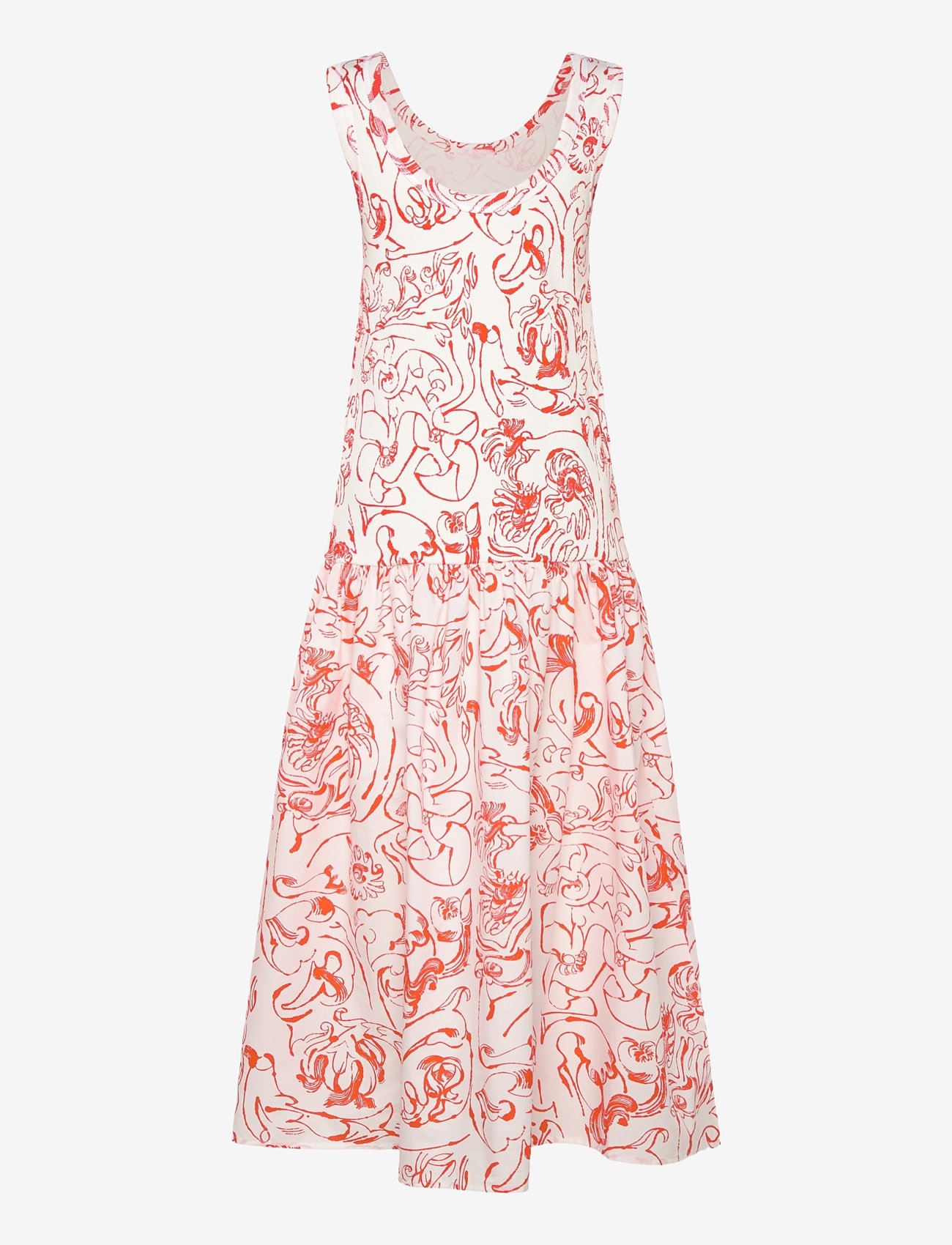 Marimekko - TAIDE CACTIS - suvekleidid - white, red - 1