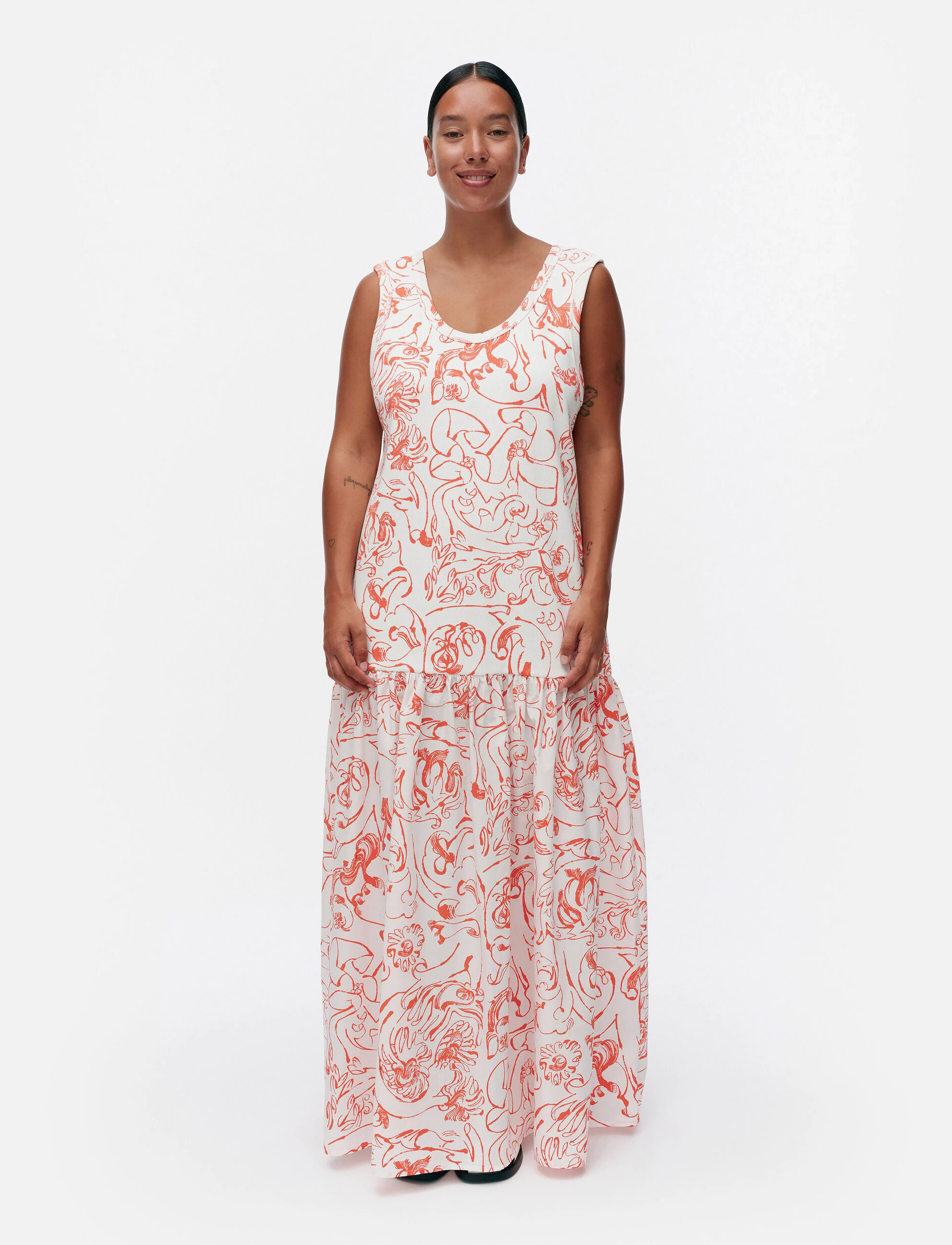 Marimekko Taide Cactis, XS, Dresses, Weiß - Summer Frauen