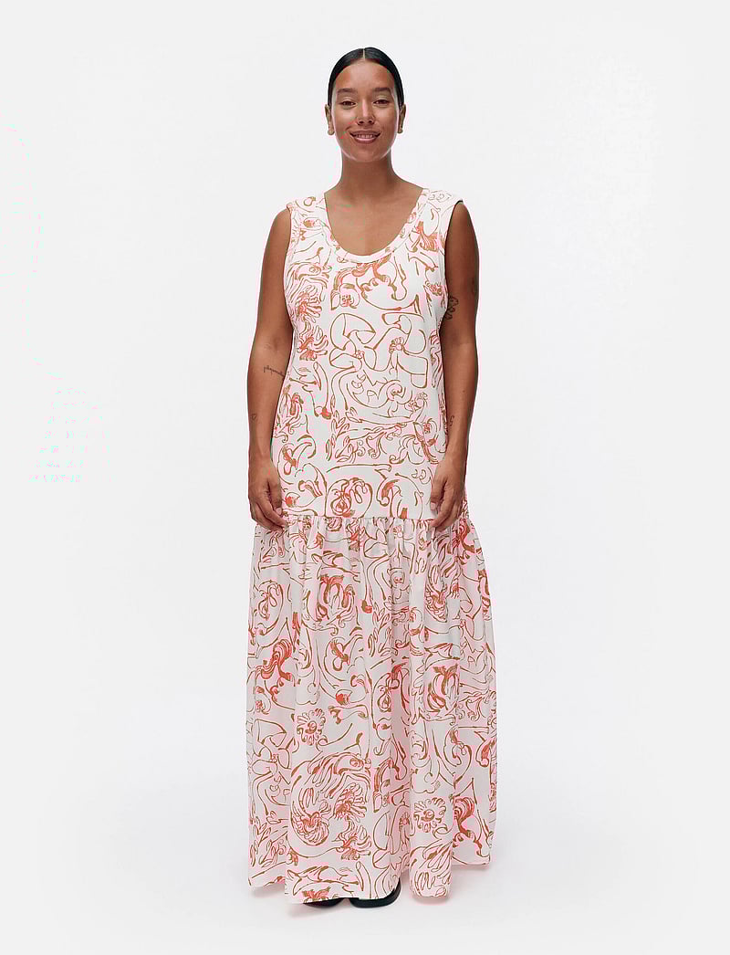 Marimekko - TAIDE CACTIS - suvekleidid - white, red - 0