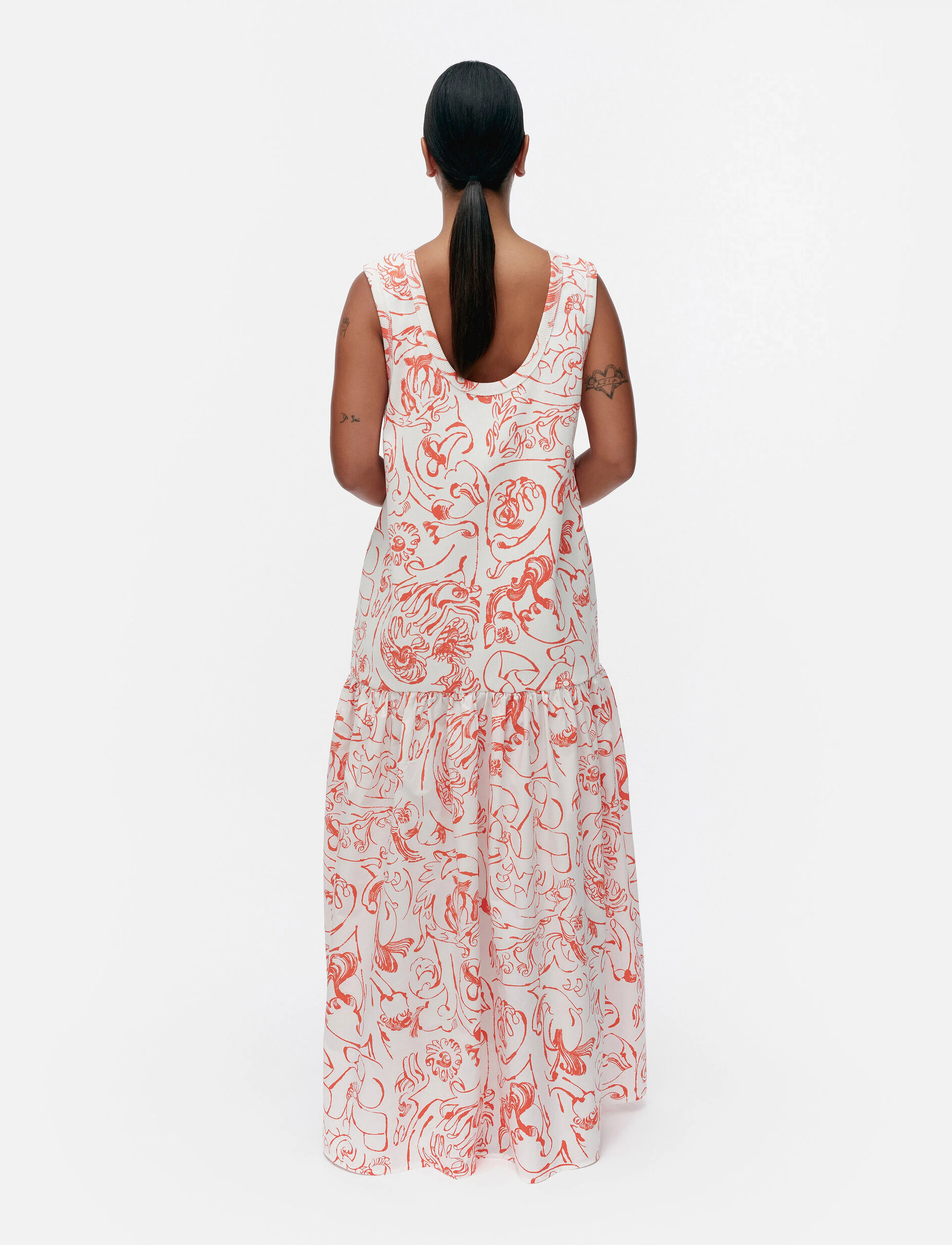 Marimekko - TAIDE CACTIS - sommerkleider - white, red - 3