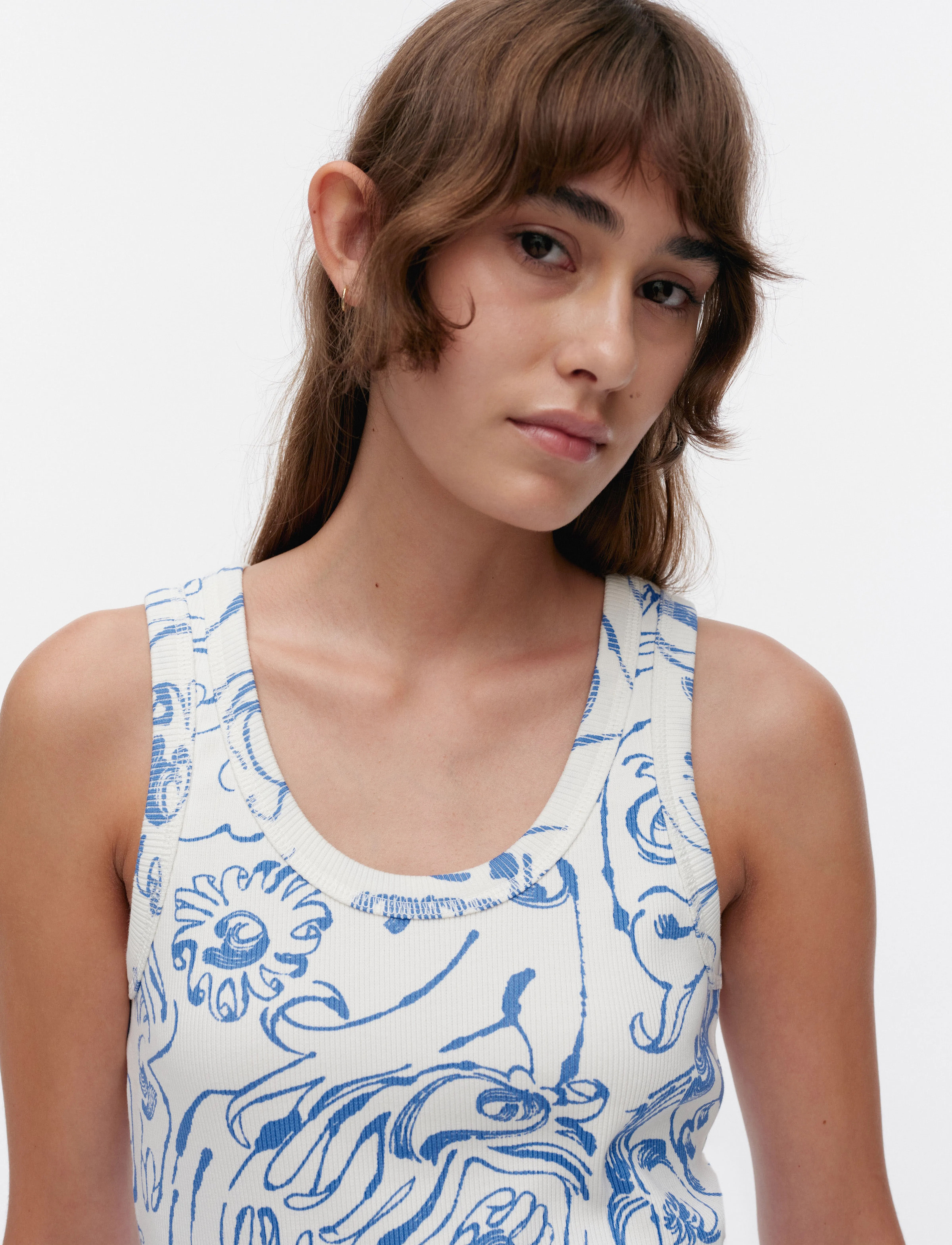 Marimekko - PIIRROS CACTIS - white, blue - 4