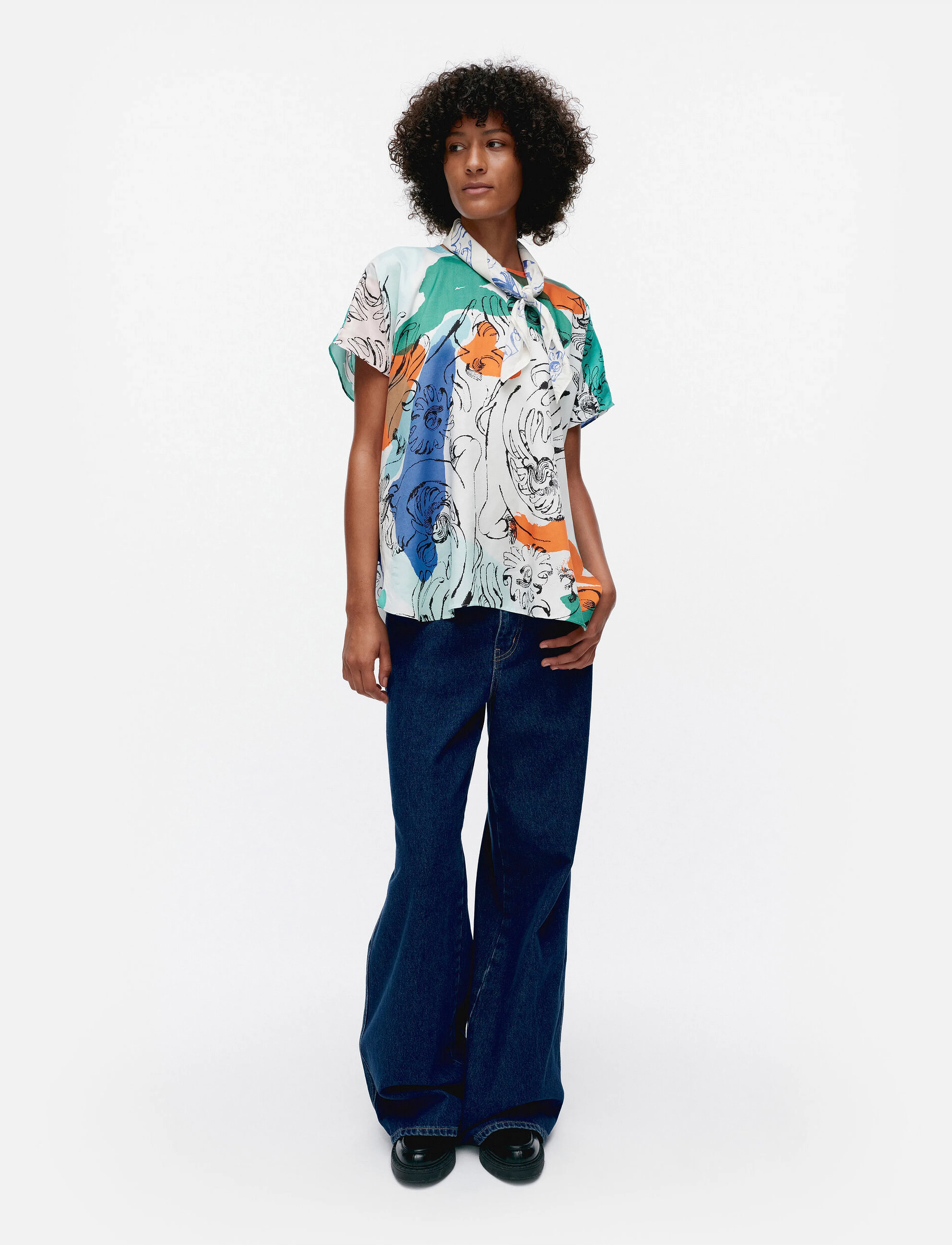 Marimekko Herkkä Blombom, 40, Multi/patterned, Overdele > Skjorter, Dame
