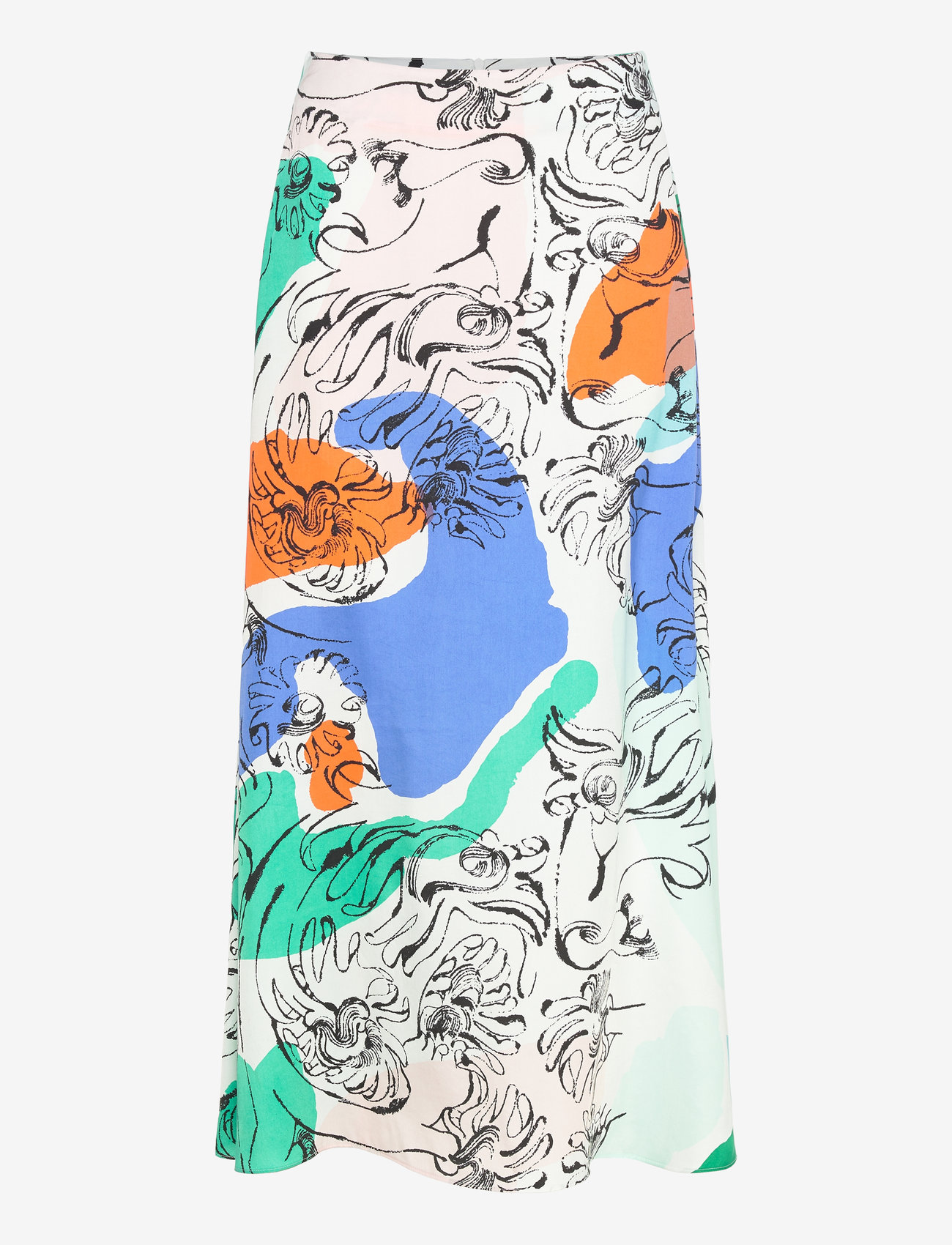 Marimekko - KEVEÄ BLOMBOM - satinröcke - off white, blue, green, red - 0