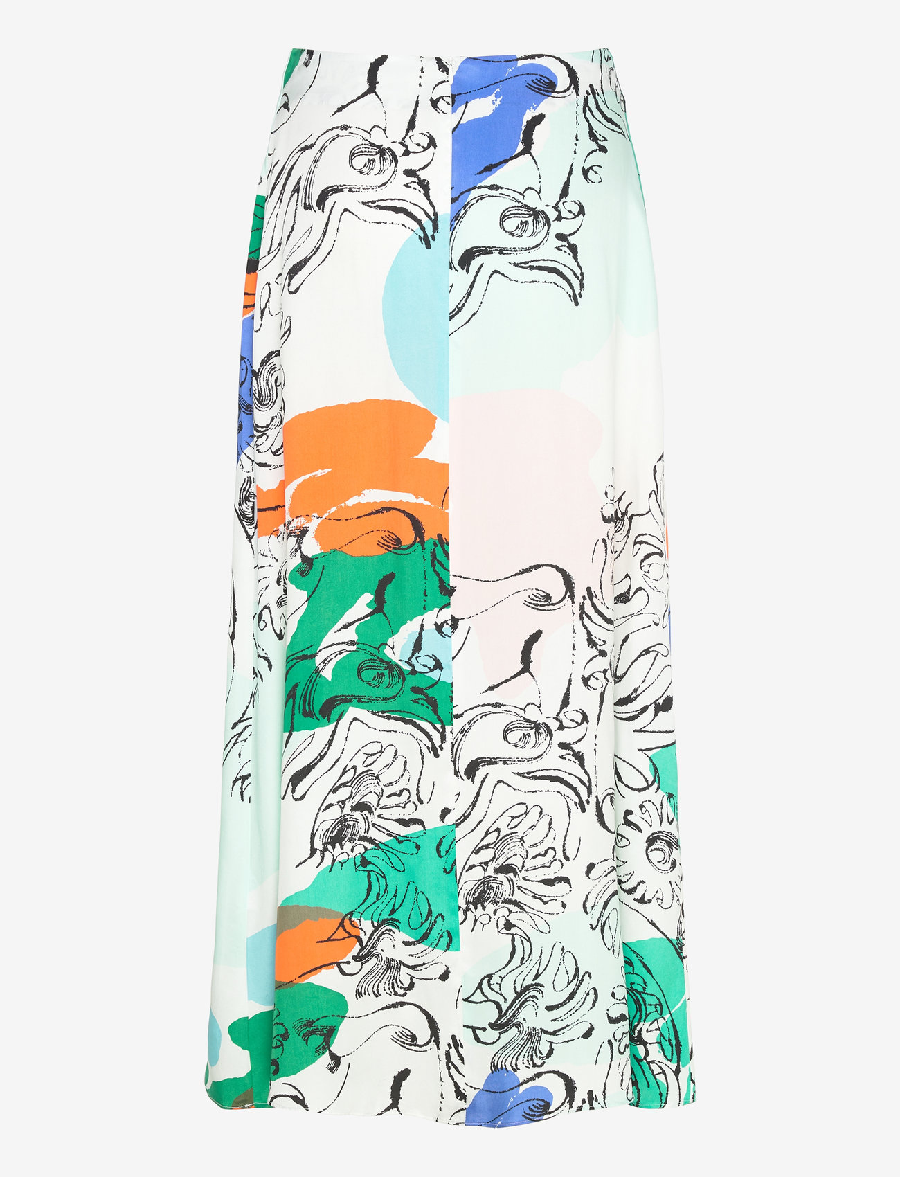 Marimekko - KEVEÄ BLOMBOM - satinröcke - off white, blue, green, red - 1