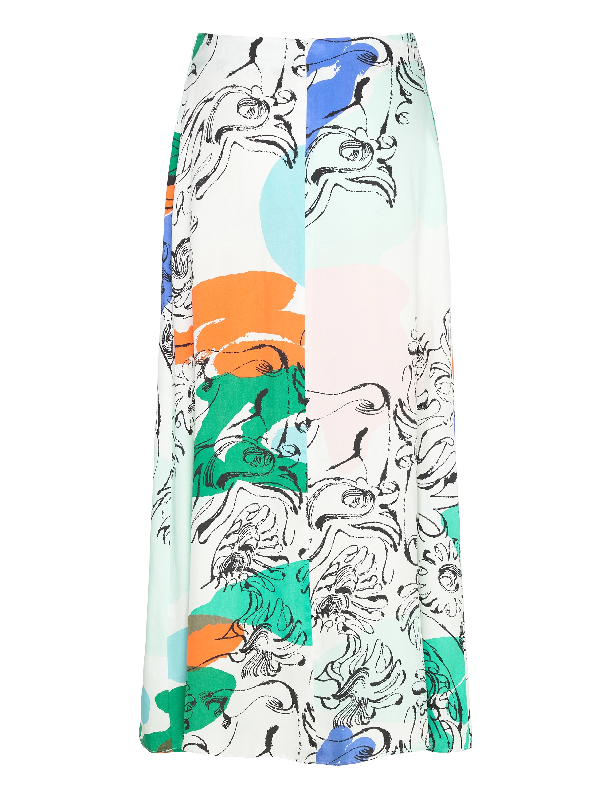 Marimekko - KEVEÄ BLOMBOM - ilgi sijonai - off white, blue, green, red - 2
