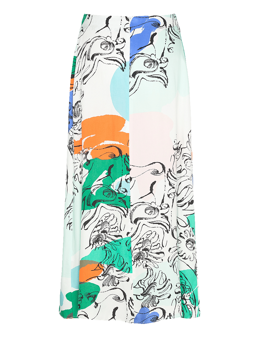 Marimekko - KEVEÄ BLOMBOM - satino sijonai - off white, blue, green, red - 2