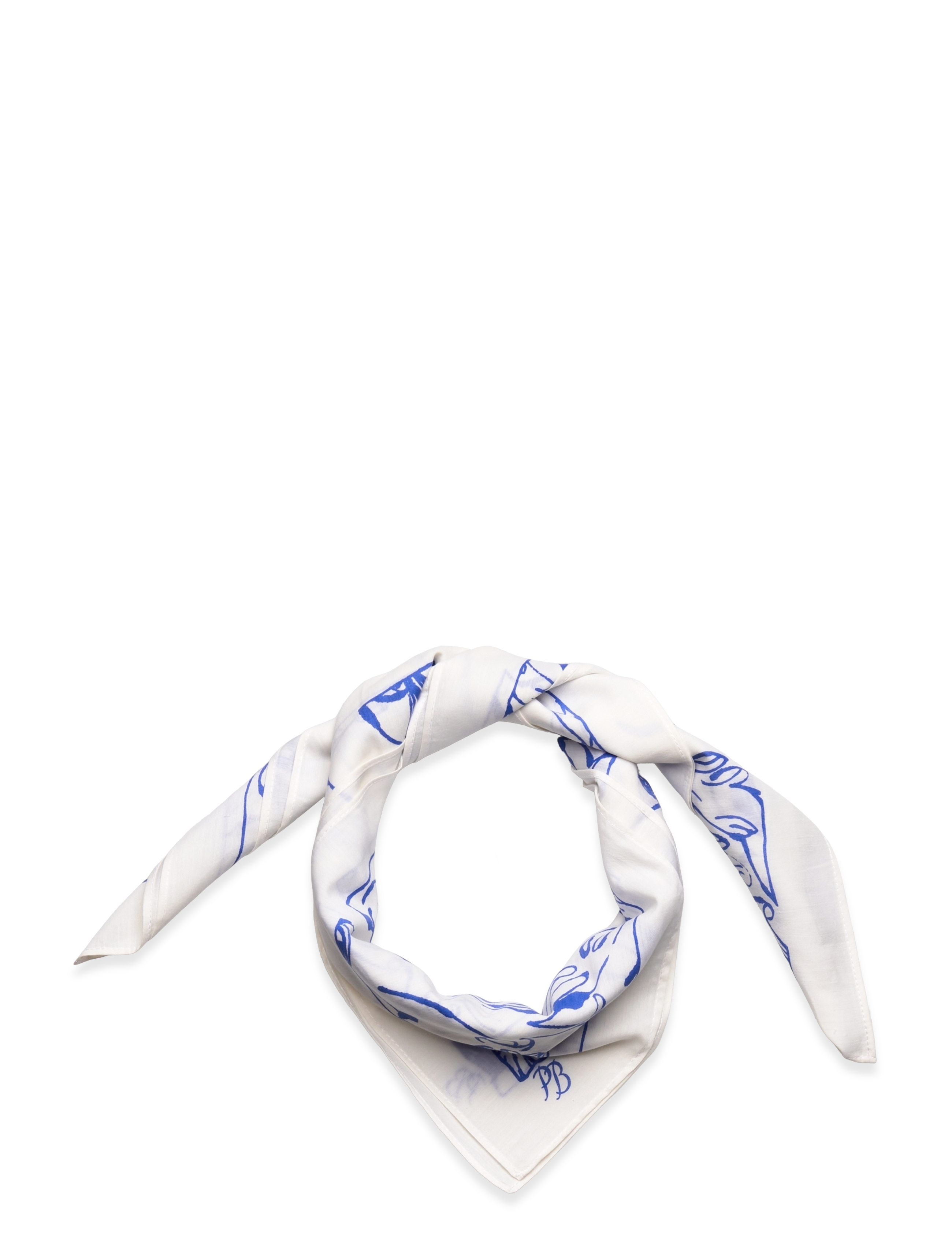 Marimekko LIERIÖ CACTIS - Huivit - WHITE, BLUE / white