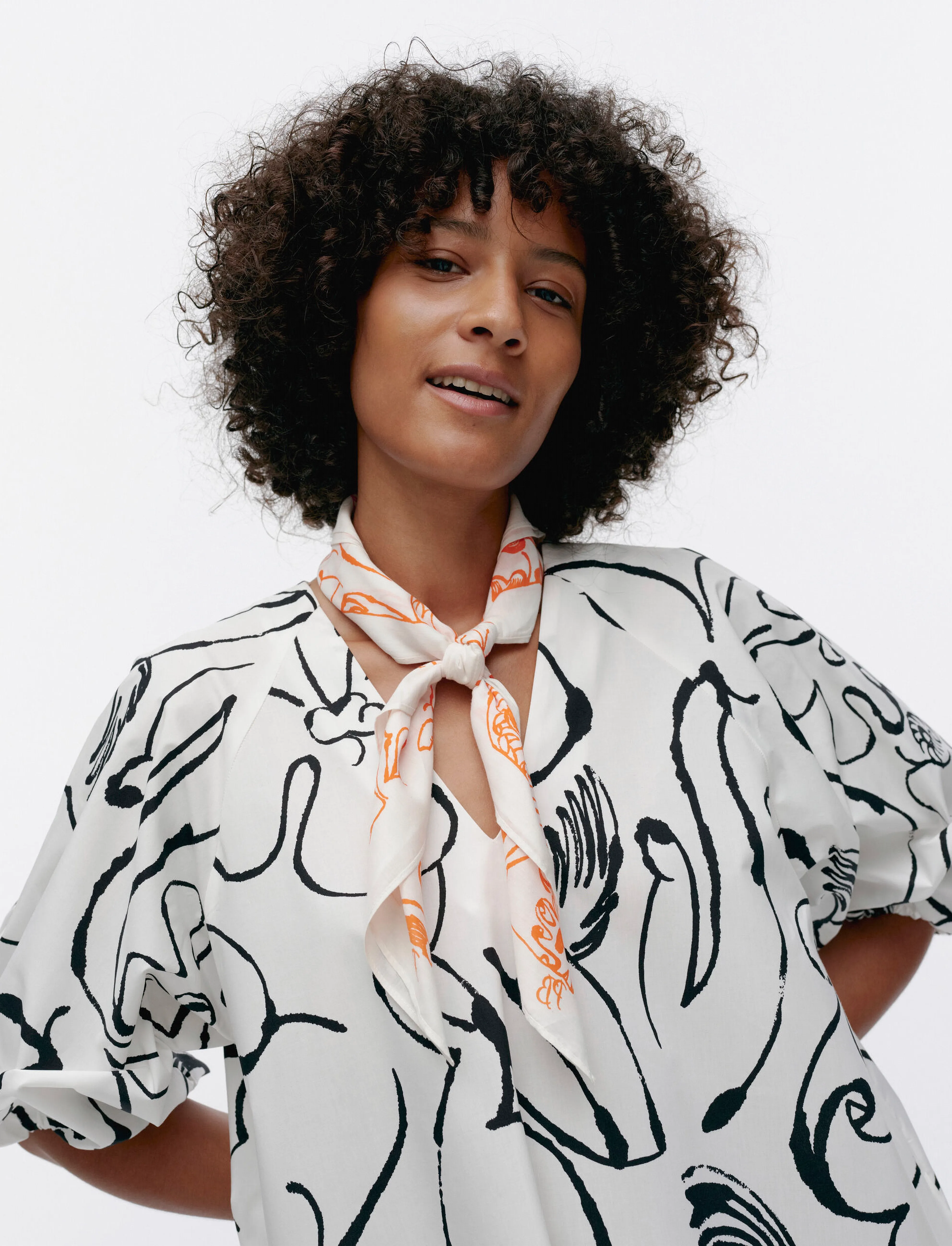 Marimekko LIERIÖ CACTIS - Accessories - WHITE, ORANGE / orange