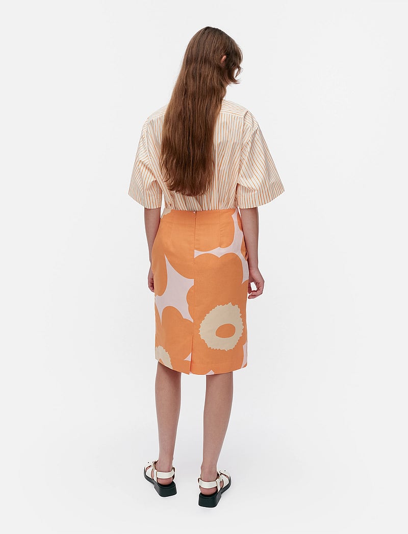 Marimekko - AINOA UNIKKO - bleistiftröcke - orange, light pink, beige - 3