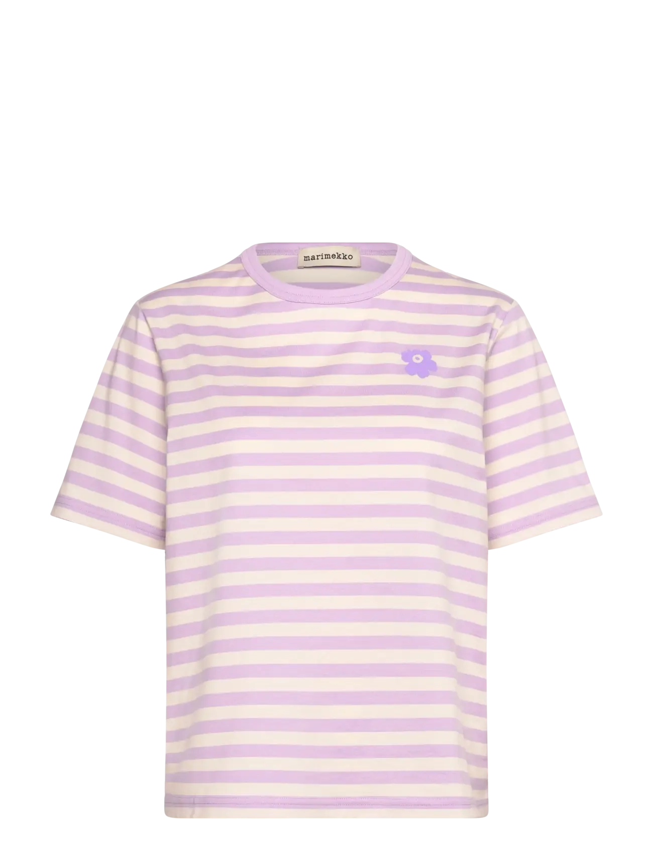 Marimekko - TASARAITA UNIKKO SS - lilac, off white - 1