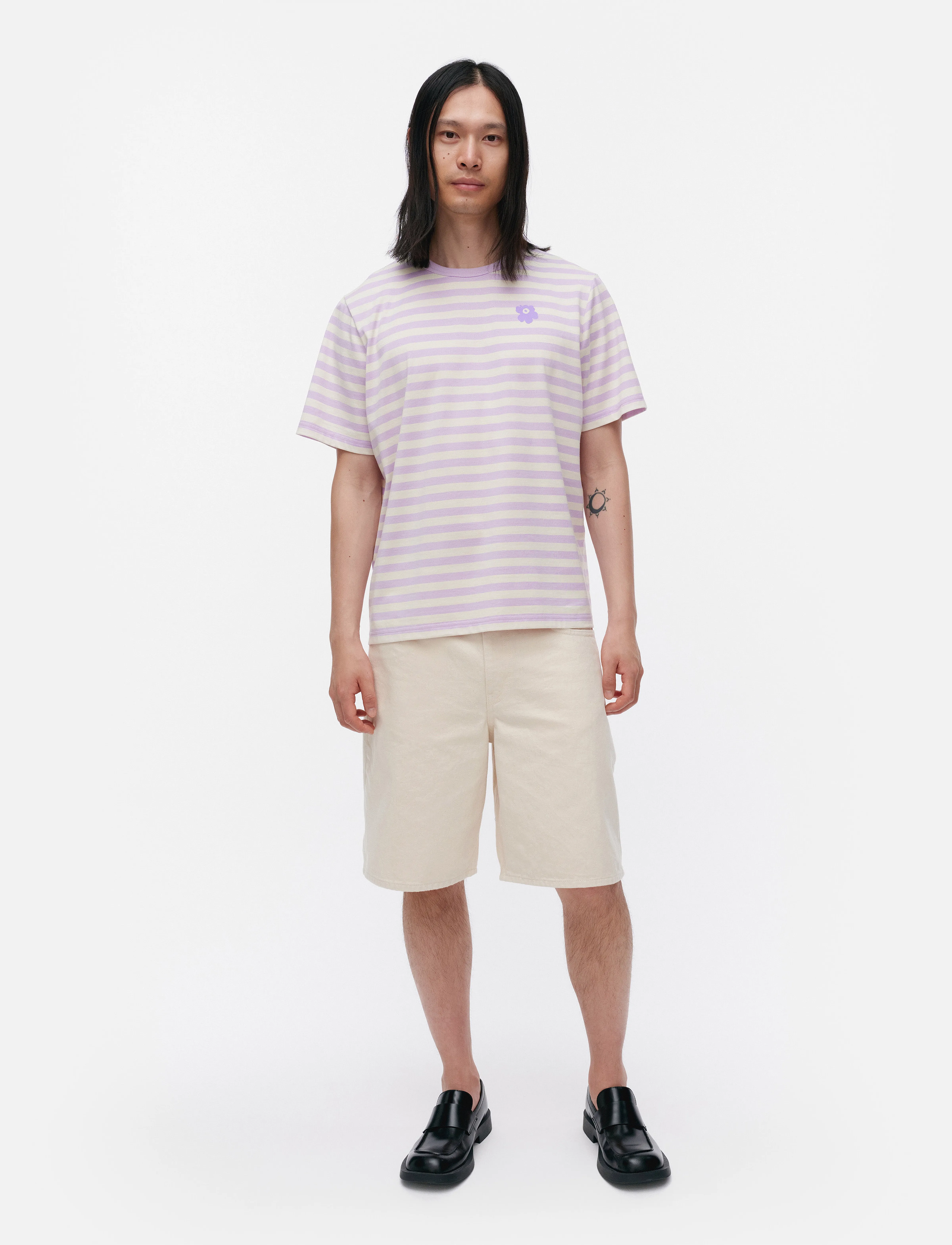 Marimekko - TASARAITA UNIKKO SS - lilac, off white - 3