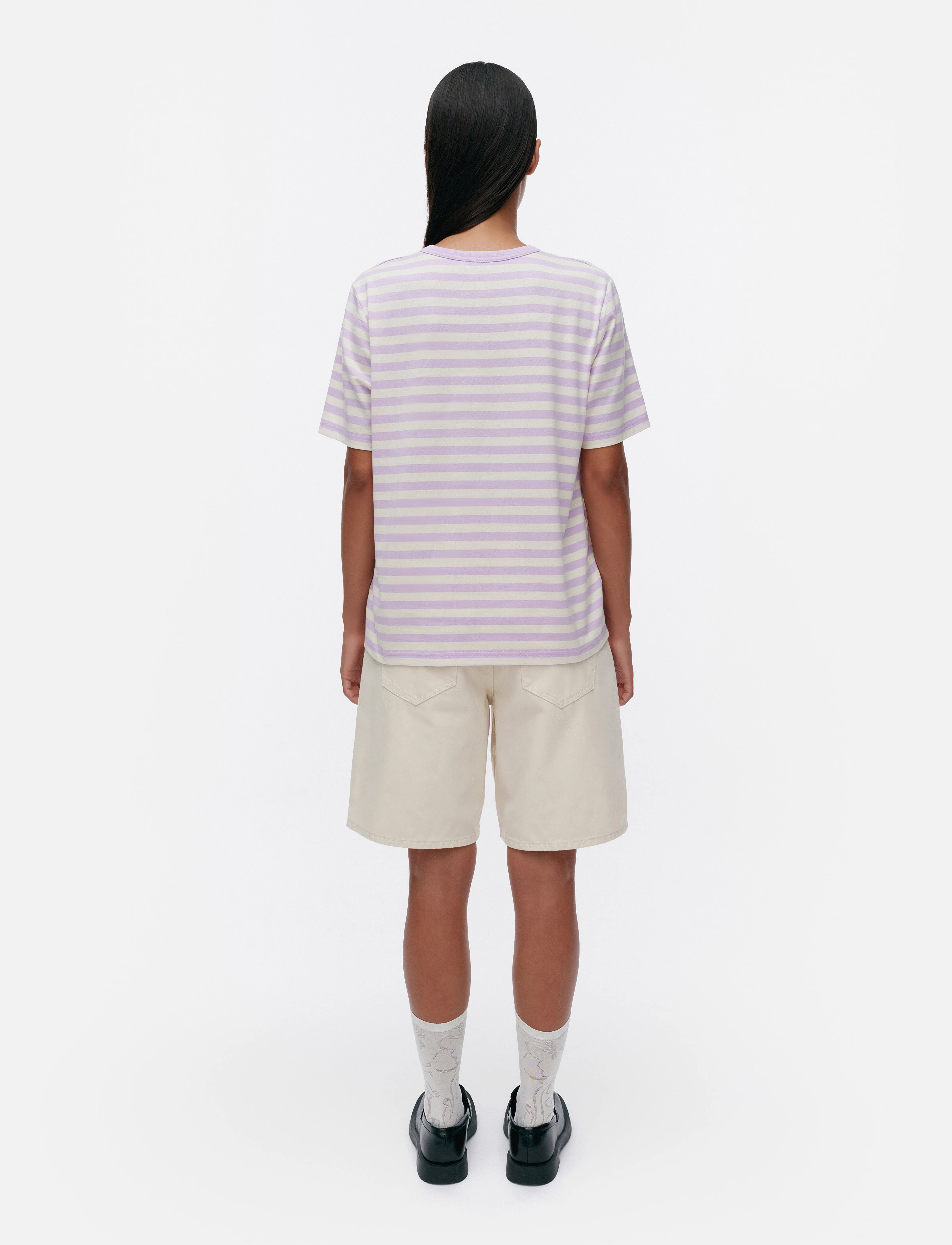 Marimekko - TASARAITA UNIKKO SS - lilac, off white - 4
