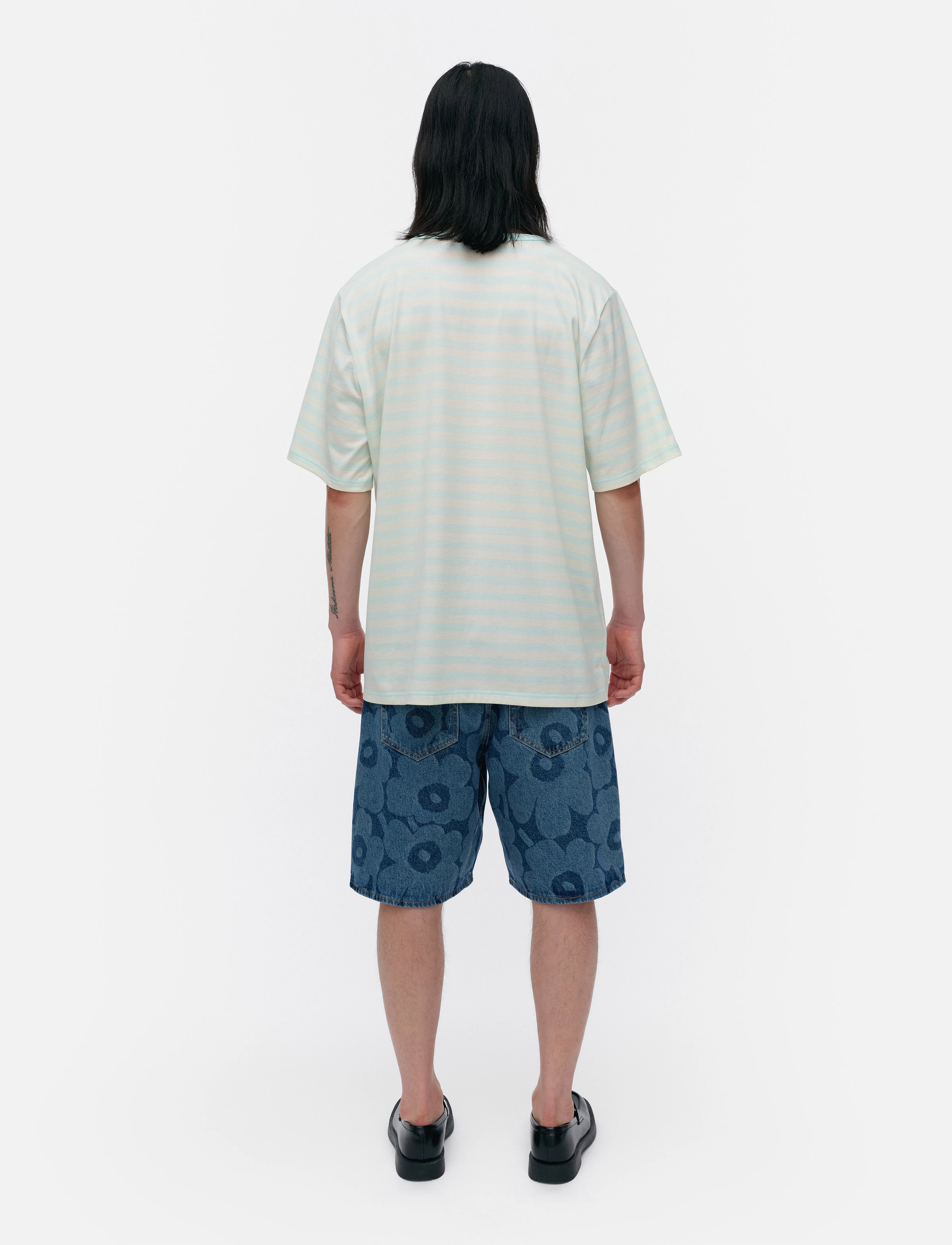 Marimekko - TASARAITA UNISEX UNIKKO SS - turquoise, off white - 4