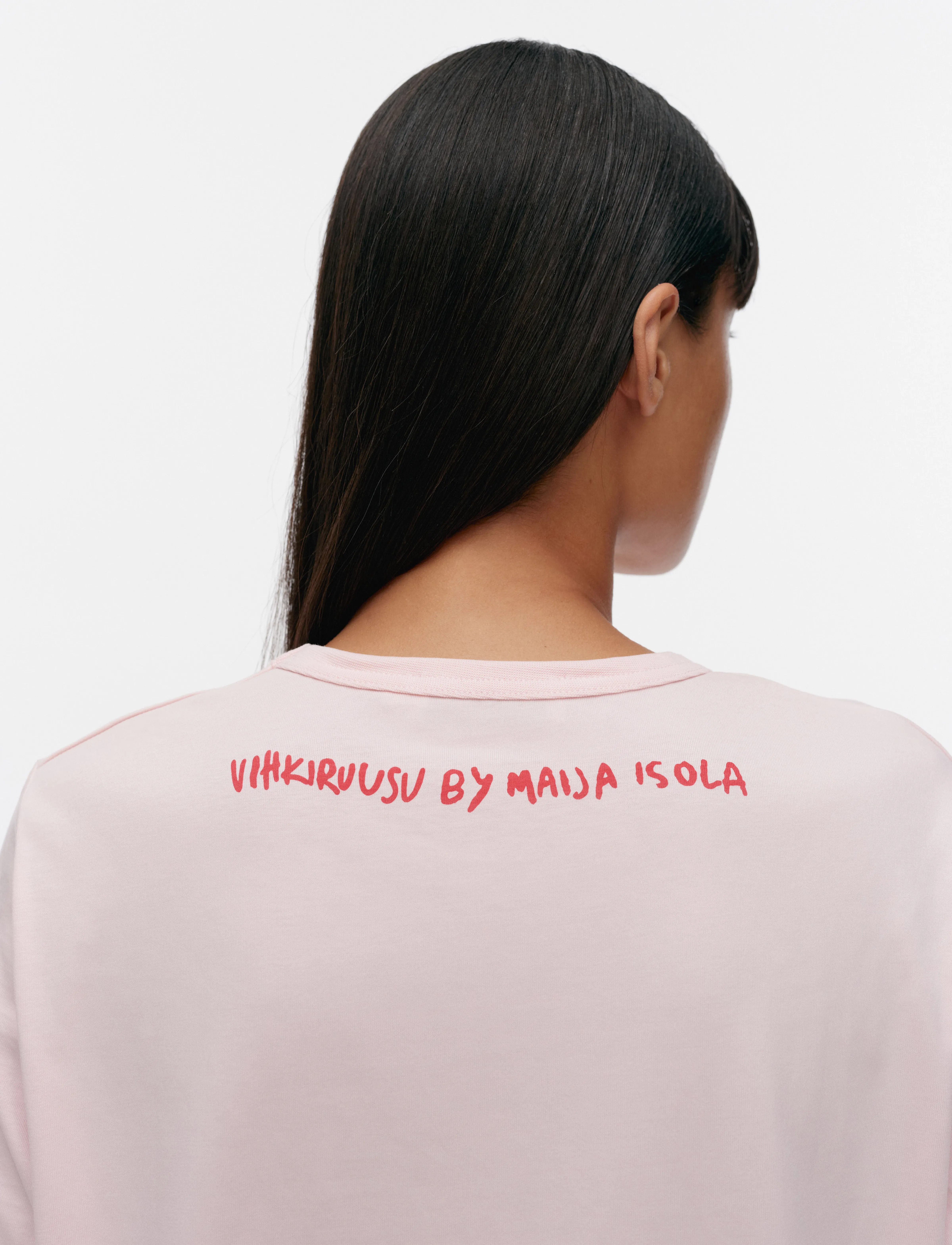 Marimekko - ERNA VIHKIRUUSU PLACEMENT - light pink, red - 4