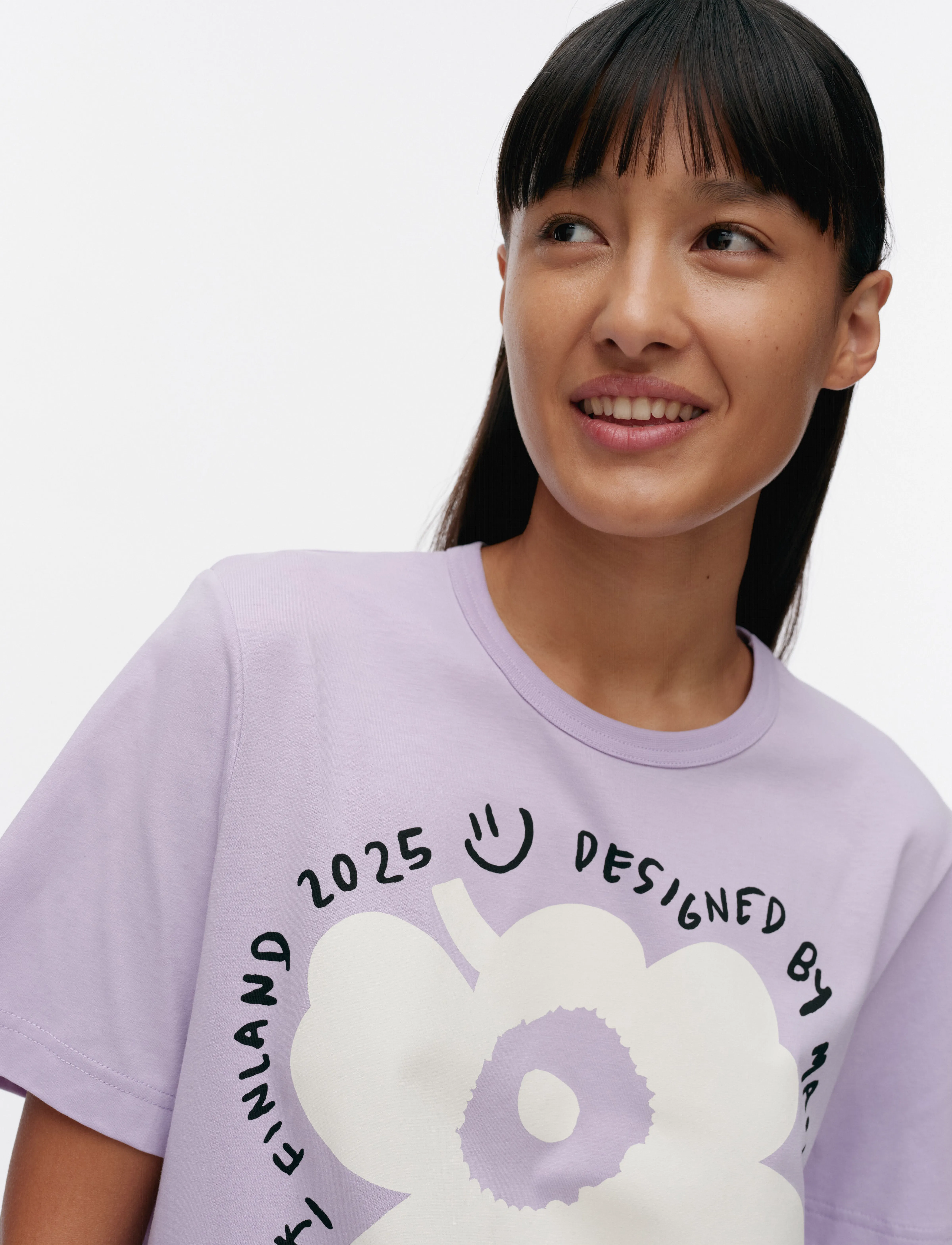Marimekko - ERNA UNIKKO PLACEMENT - lilac, off white, black - 4