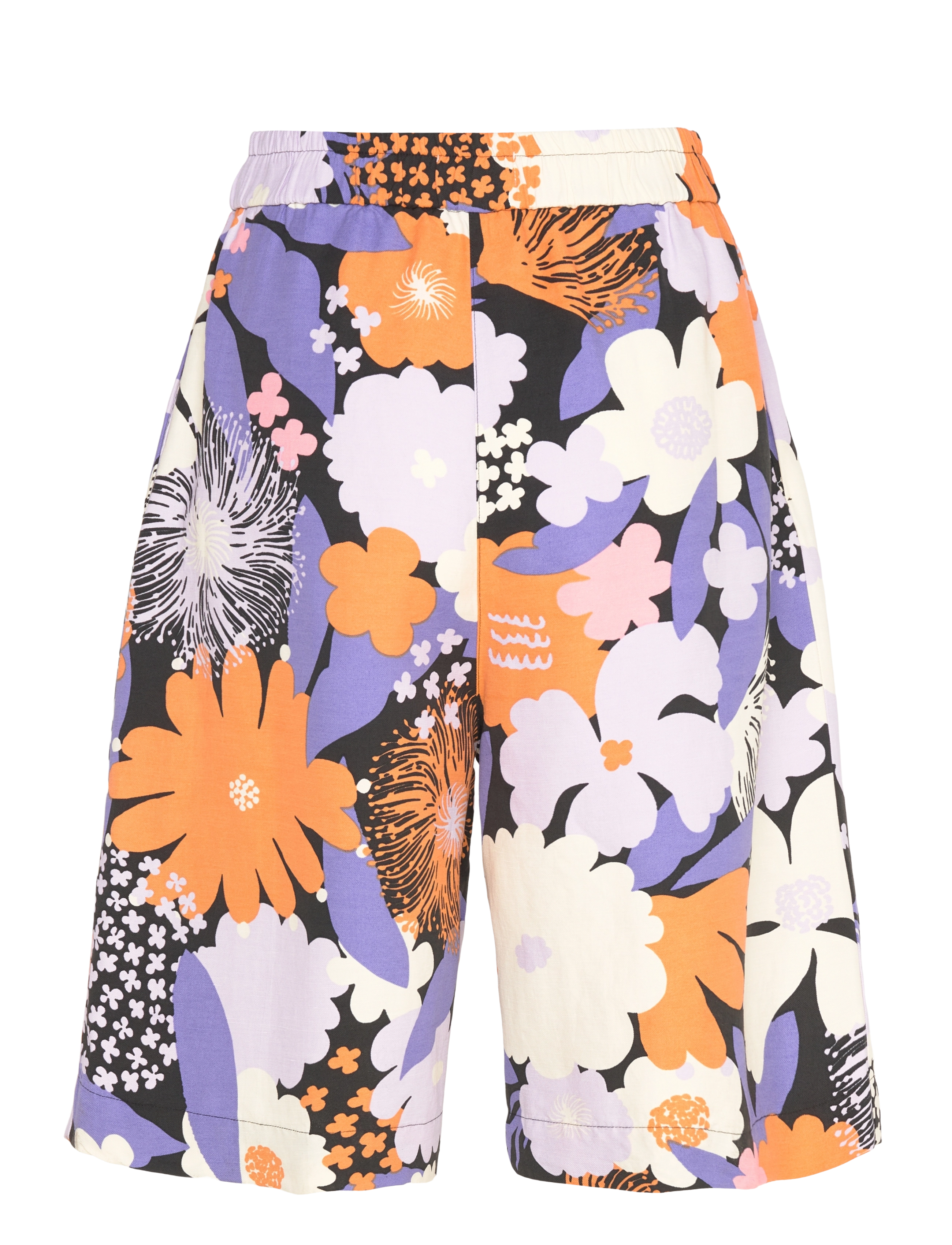 Marimekko - KASVISTO SUVIKIMPPU - bermudashorts - lilac, orange, black, off whi. - 2