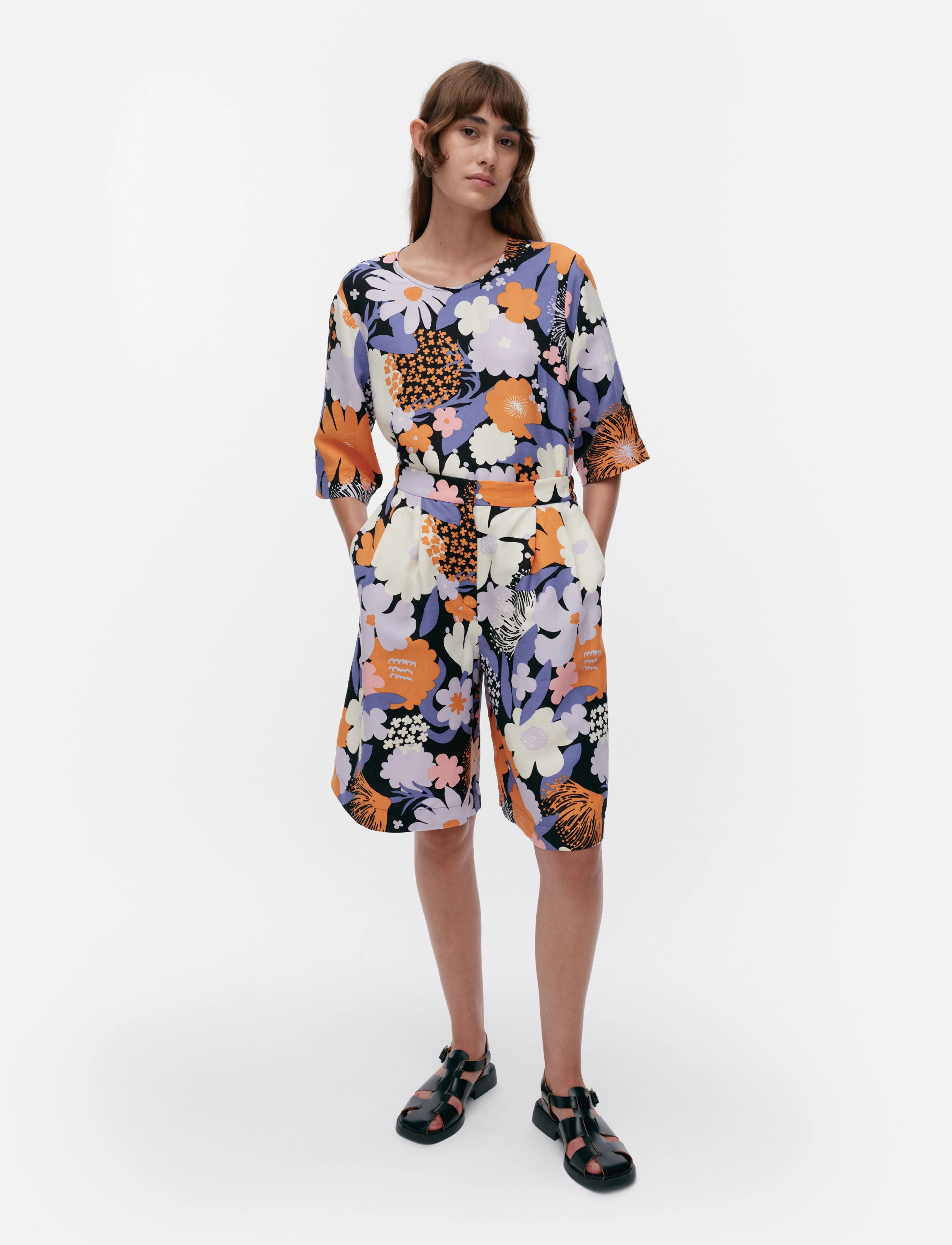 Marimekko Kasvisto Suvikimppu, L, Multi/patterned, Shorts > Bermudas, Dame
