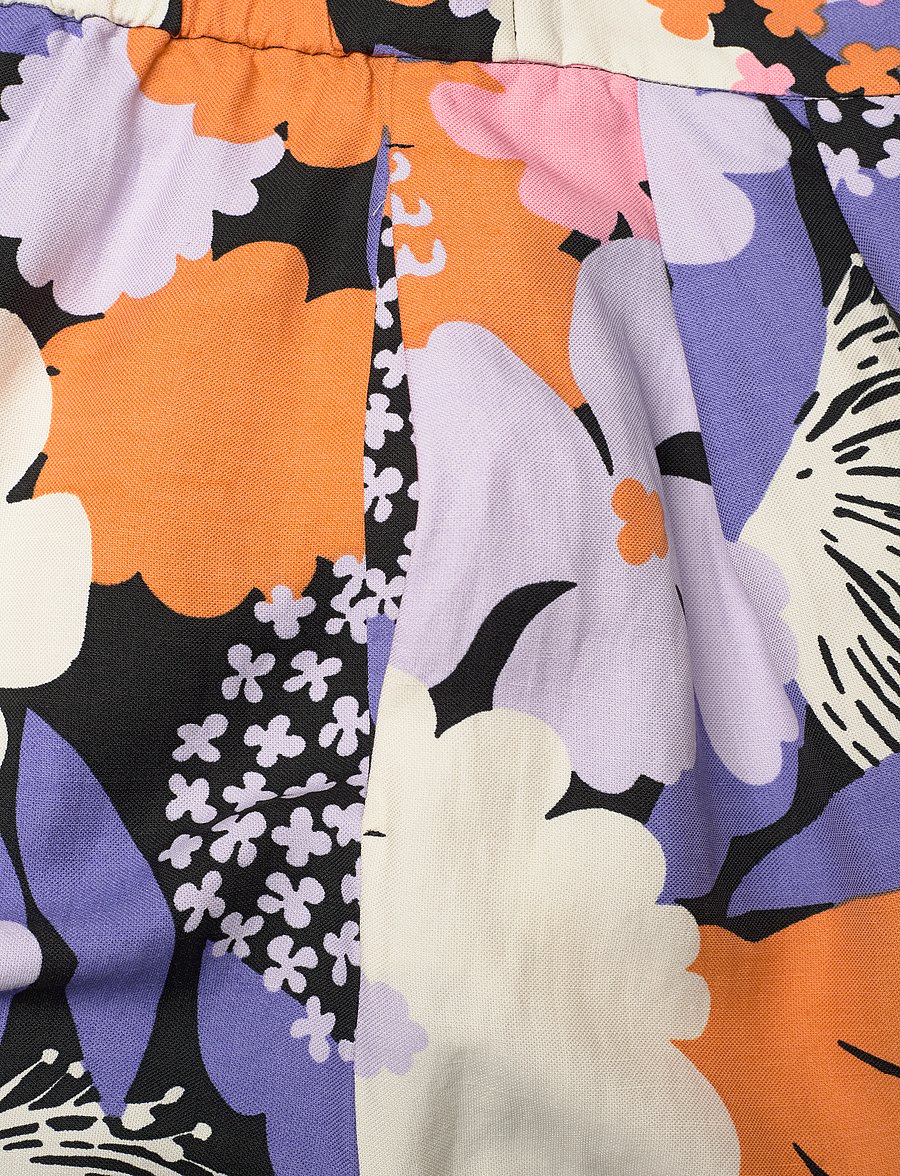 Marimekko - KASVISTO SUVIKIMPPU - hørshorts - lilac, orange, black, off whi. - 5