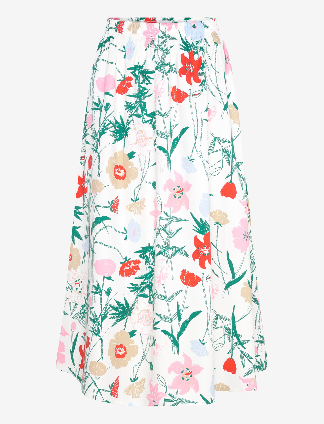 Marimekko - BUKLEE PERENNA - midi kjolar - white, green, red, brown - 1