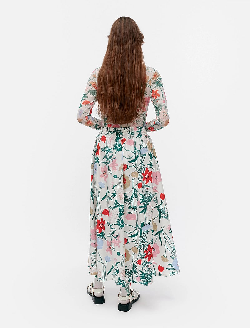 Marimekko - BUKLEE PERENNA - midi-röcke - white, green, red, brown - 3