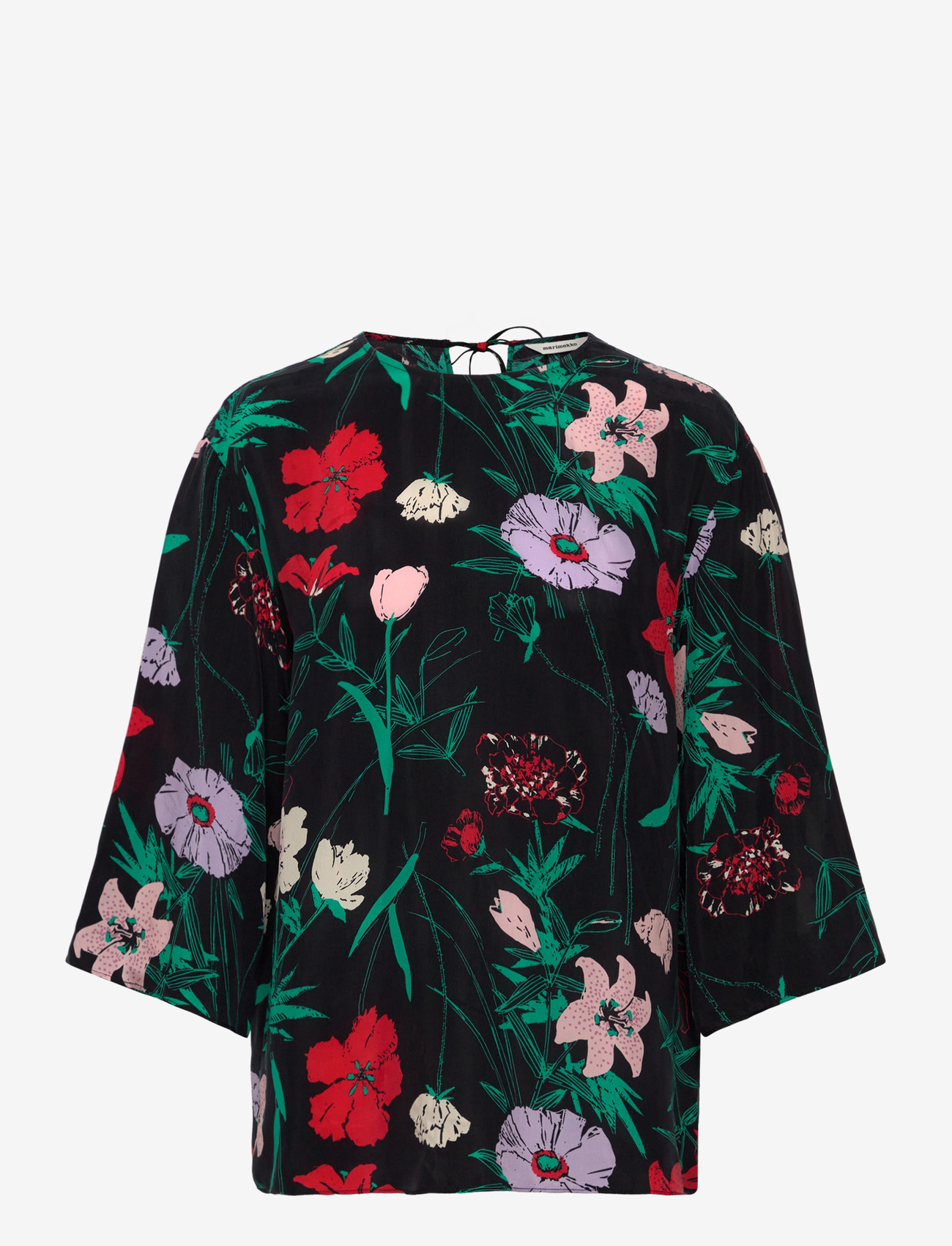 Marimekko - OAJA PERENNA - lühikeste varrukatega pluusid - black, turquoise, pink - 0