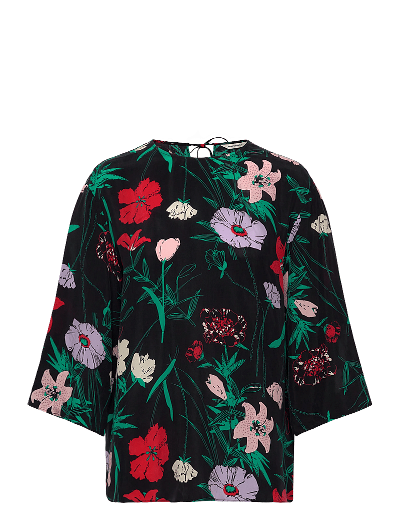 Marimekko - OAJA PERENNA - lühikeste varrukatega pluusid - black, turquoise, pink - 0