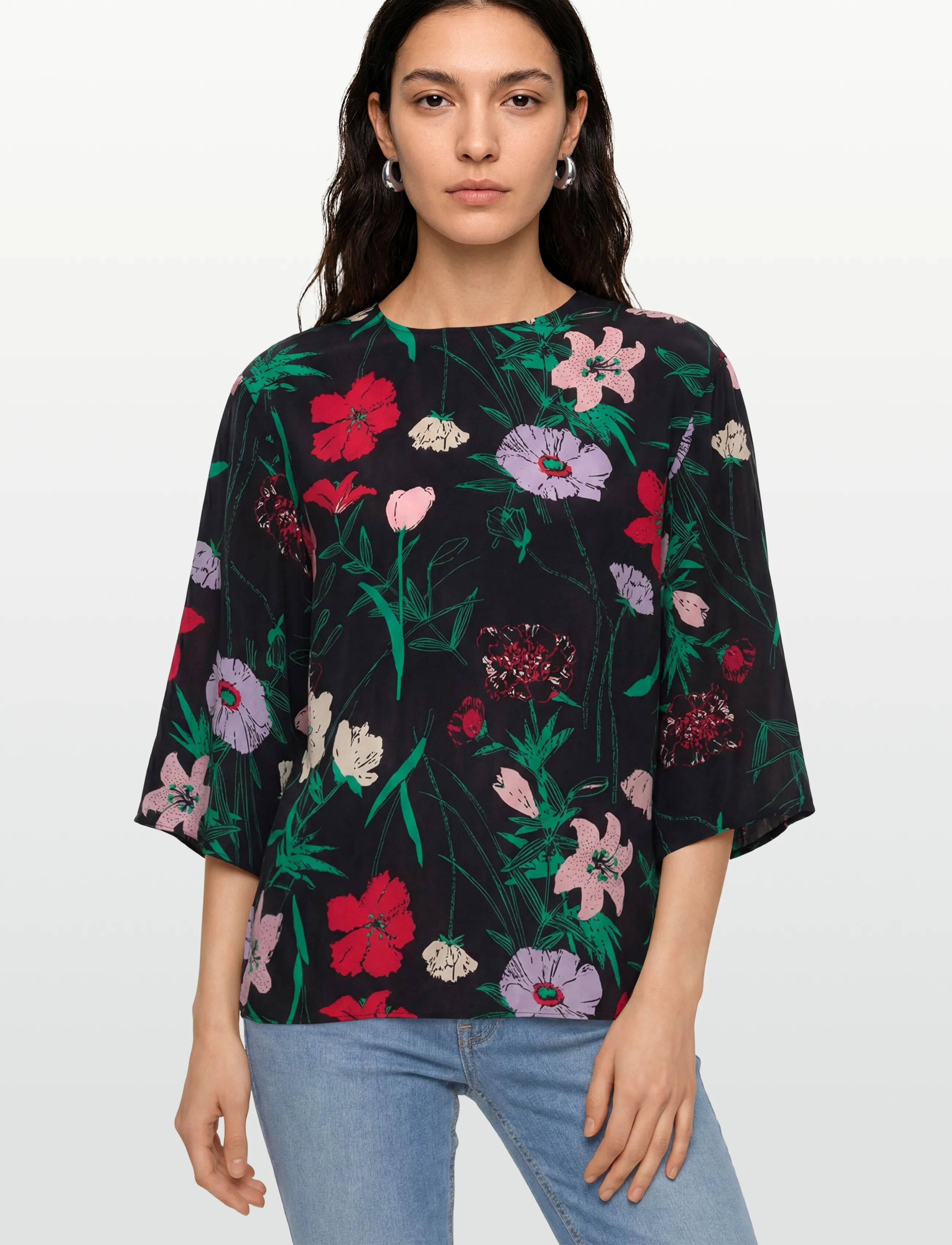 Marimekko - OAJA PERENNA - kortärmade blusar - black, turquoise, pink - 3
