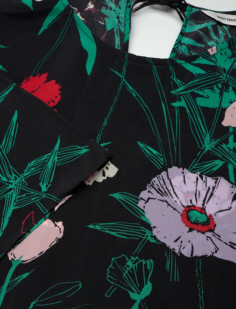 Marimekko - OAJA PERENNA - lühikeste varrukatega pluusid - black, turquoise, pink - 1