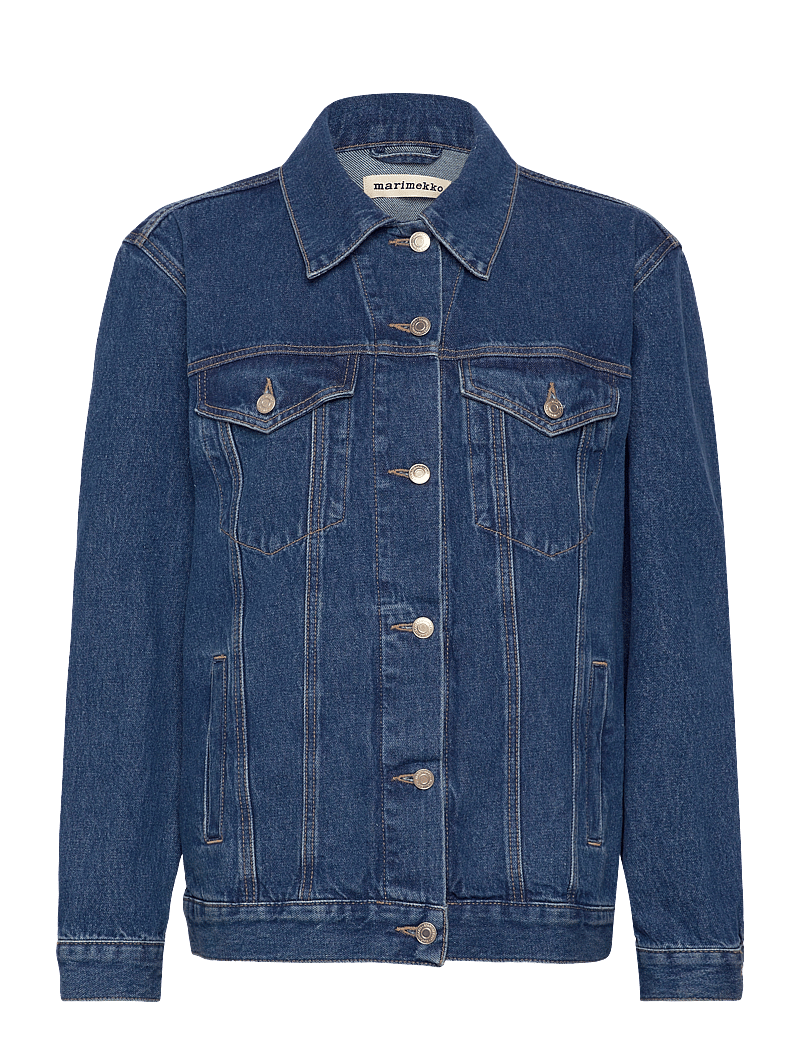 Marimekko Maridenim Murros Unikko Plcmt – denim jackets – shop at Booztlet