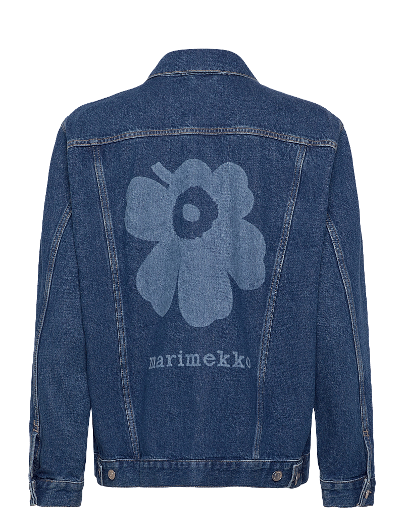 Marimekko Maridenim Murros Unikko Plcmt – denim jackets – shop at Booztlet