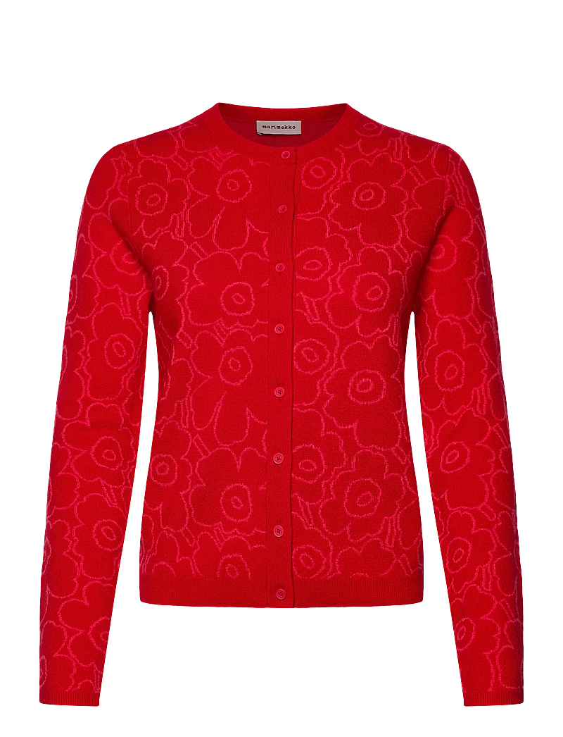 Marimekko - RWS MUTKA MINI PIIRTO UNIKKO - cardigans - red, red - 1