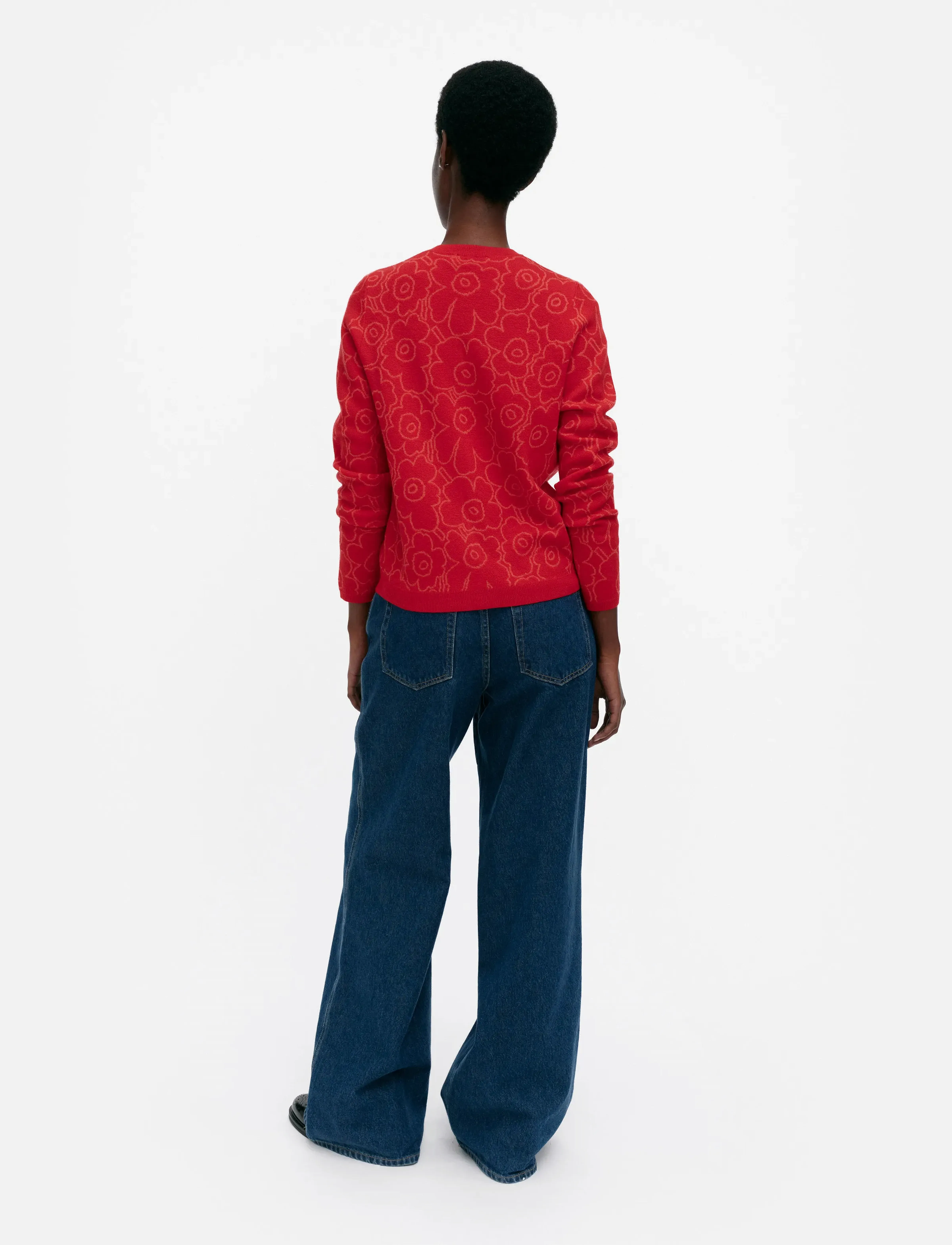Marimekko - RWS MUTKA MINI PIIRTO UNIKKO - cardigans - red, red - 3