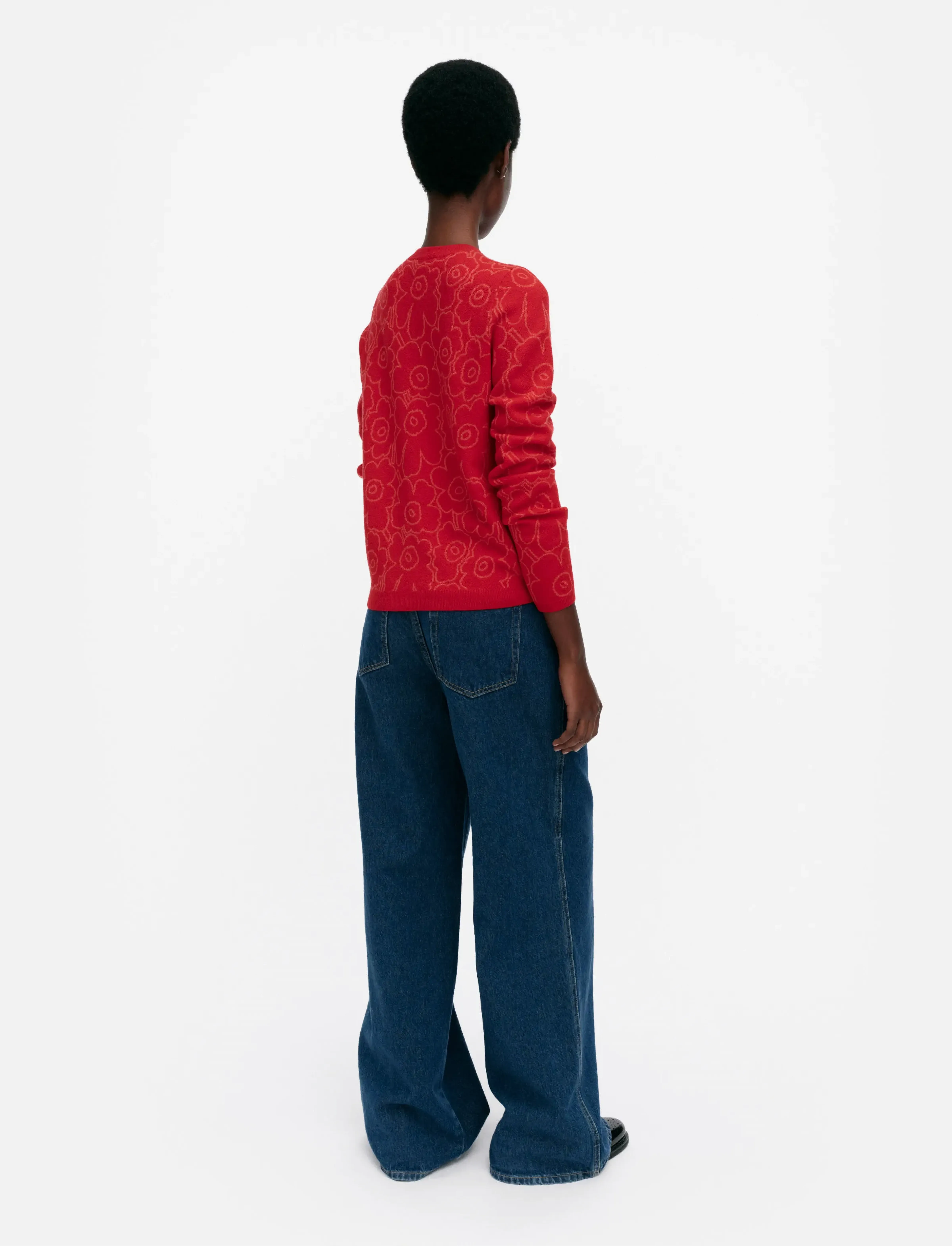 Marimekko - RWS MUTKA MINI PIIRTO UNIKKO - cardigans - red, red - 4