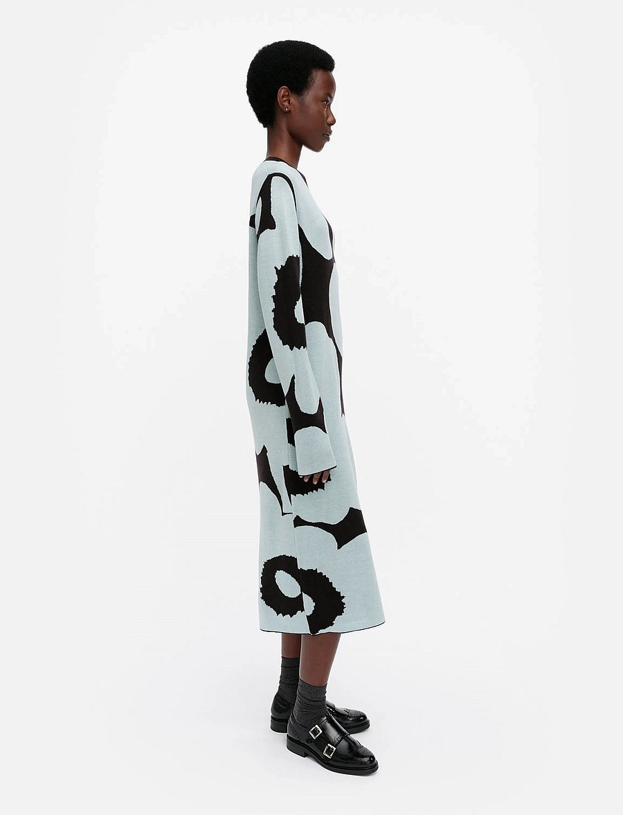 Marimekko - ENNALLAAN UNIKKO - strickkleider - dark brown, light blue - 4