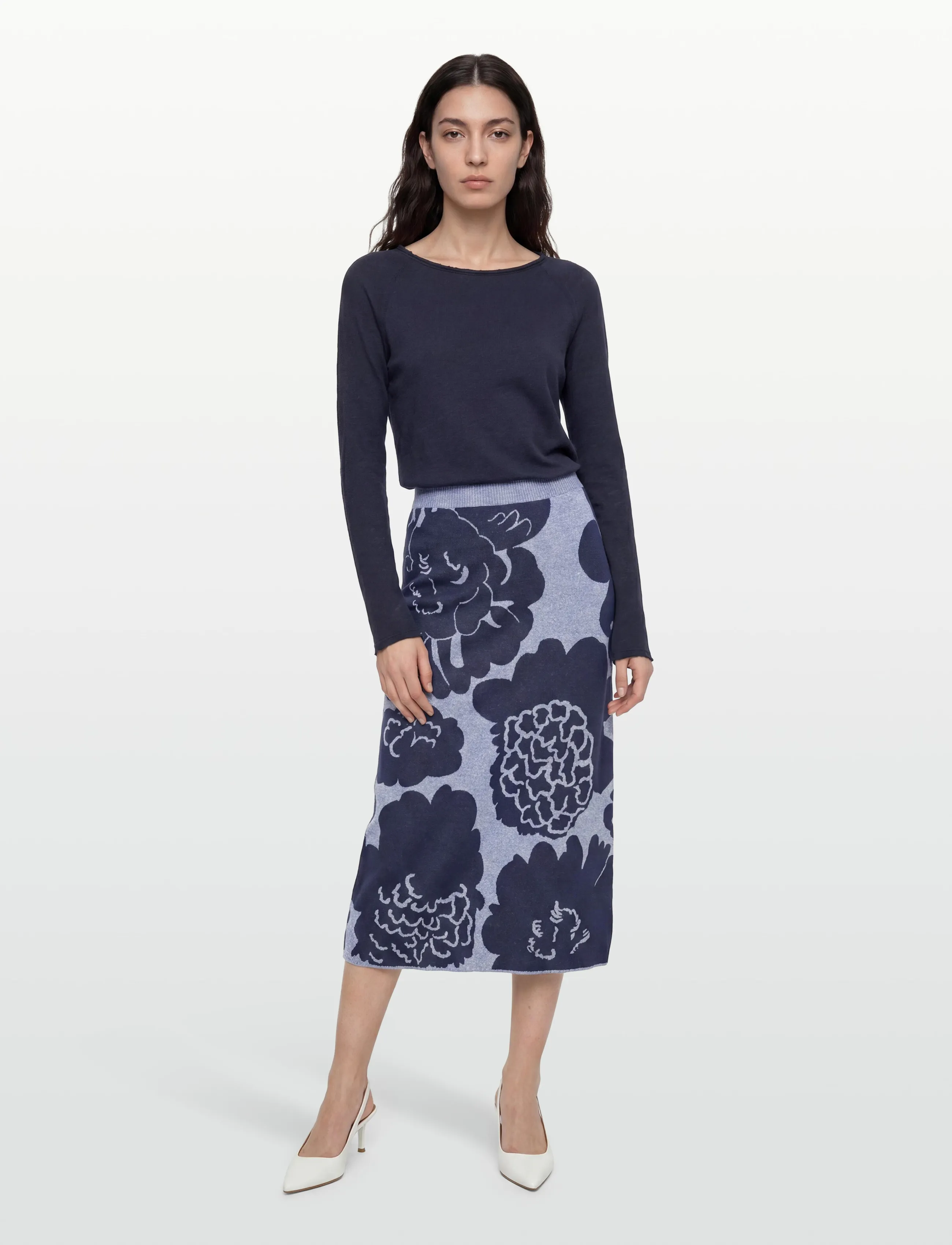 Marimekko SIVELLYS PIONI - Röcke - DARK NAVY, DARK NAVY / navy
