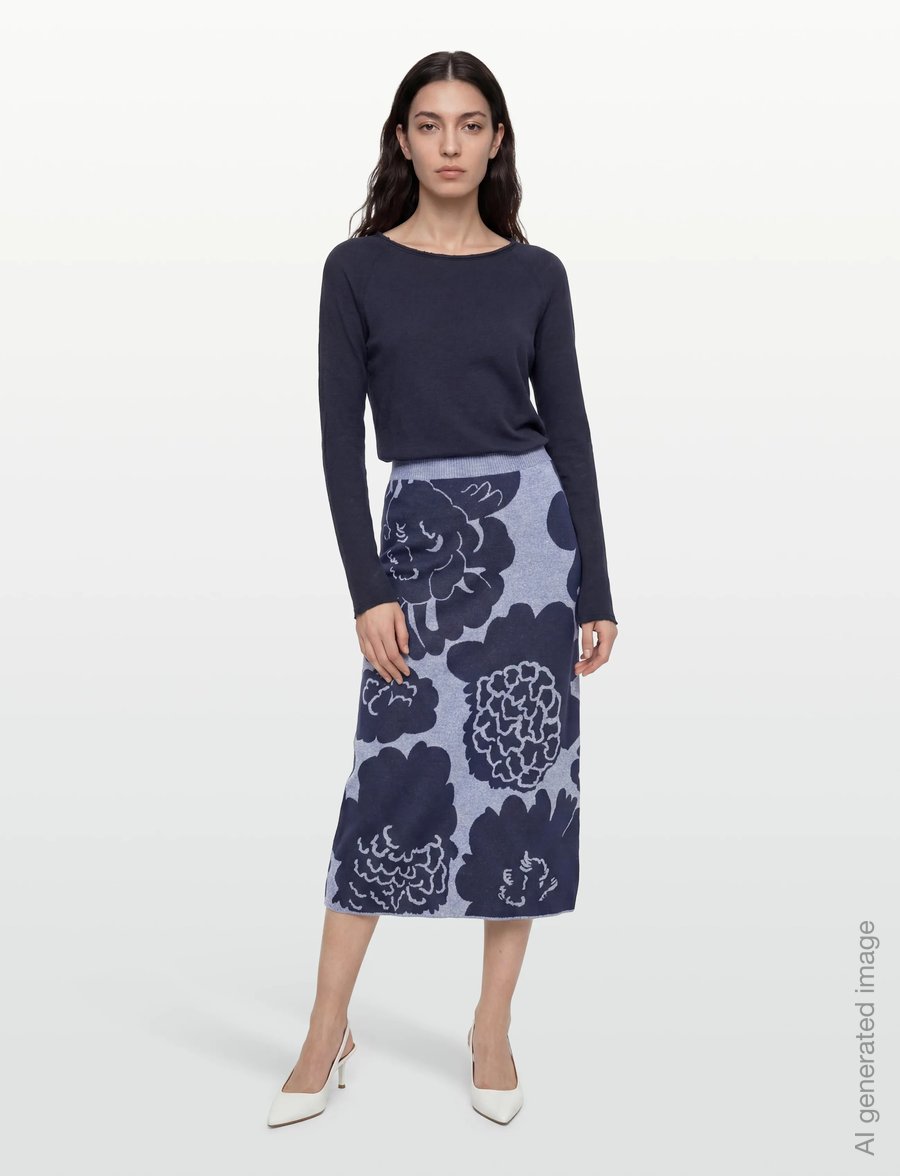 Marimekko - SIVELLYS PIONI - midiseelikud - dark navy, dark navy - 0