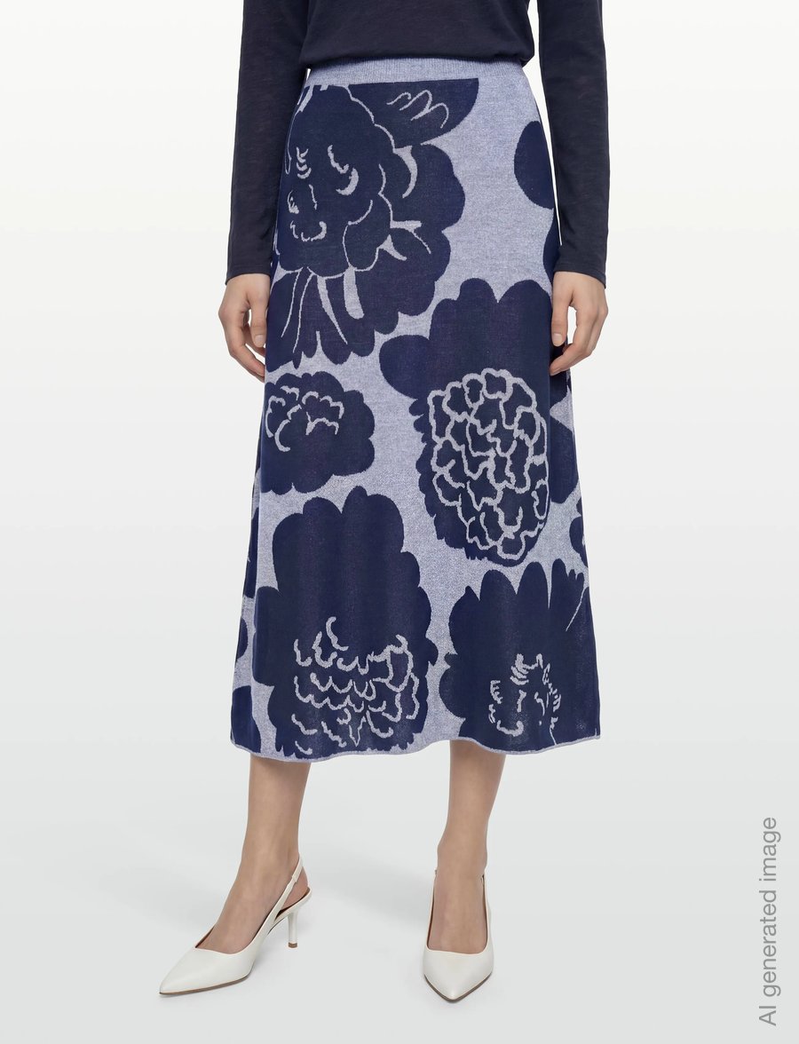 Marimekko - SIVELLYS PIONI - midiseelikud - dark navy, dark navy - 3