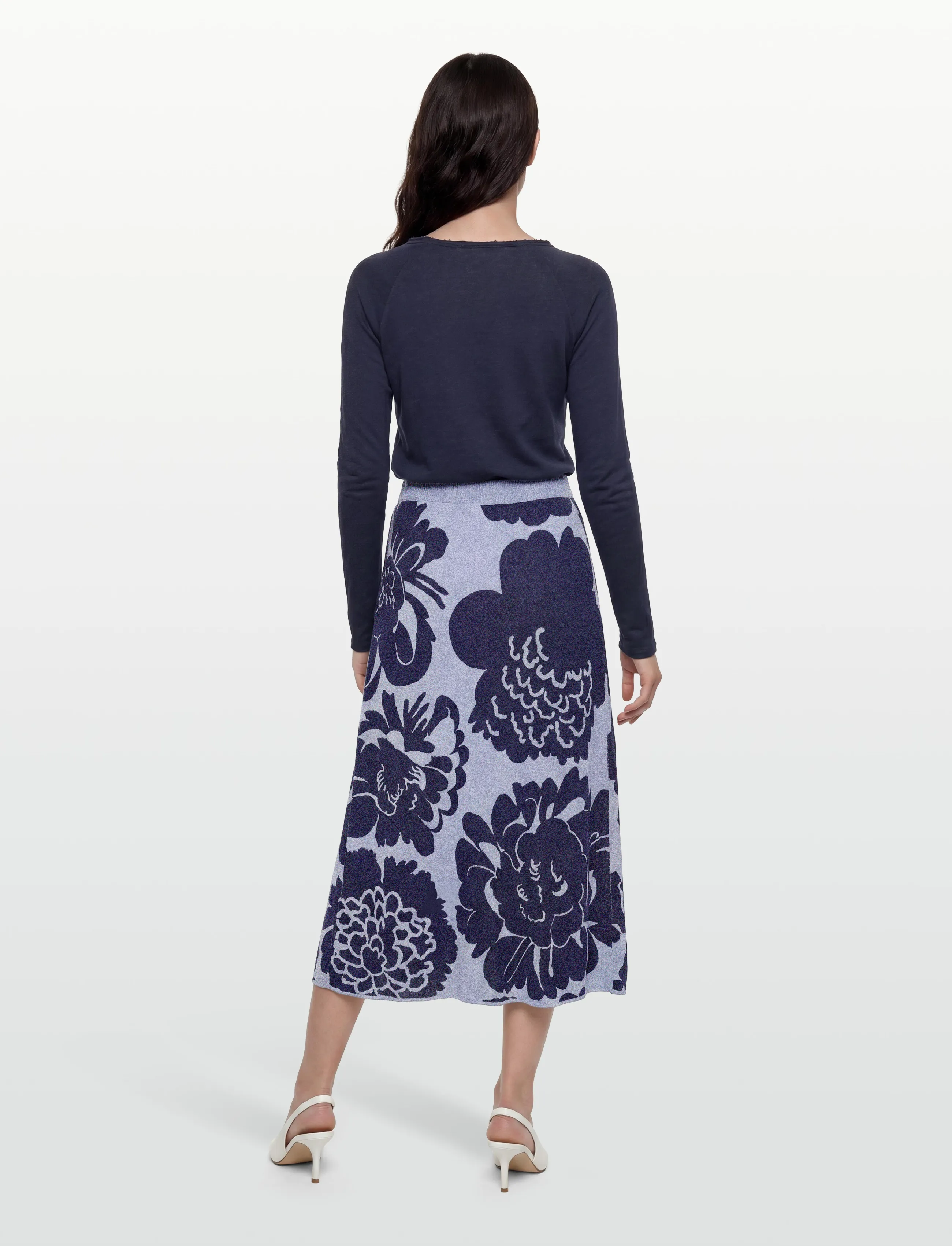 Marimekko - SIVELLYS PIONI - vidutinio ilgio sijonai - dark navy, dark navy - 4