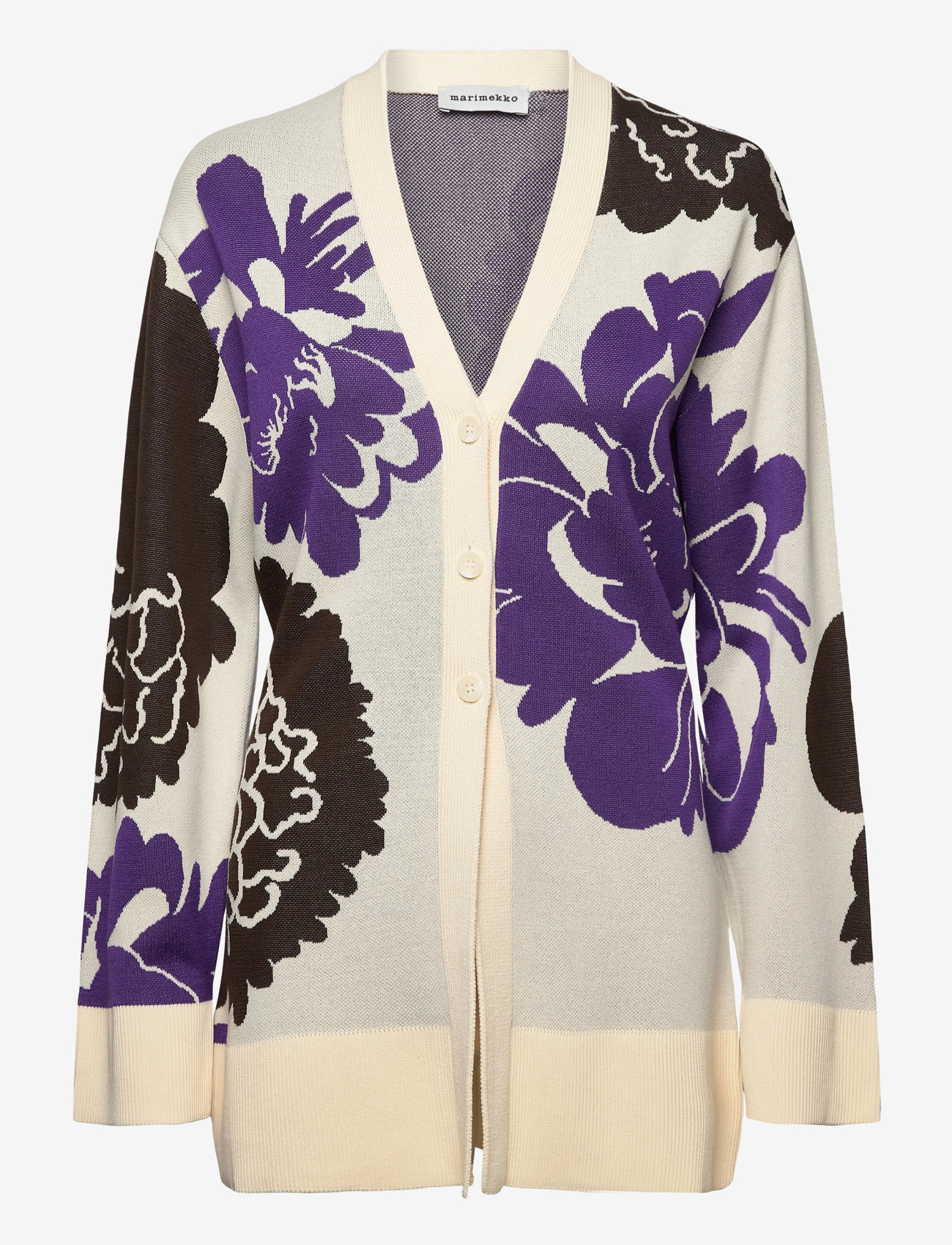 Marimekko - LUMOAVA PIONI - cardigans - light beige, brown, violet - 1