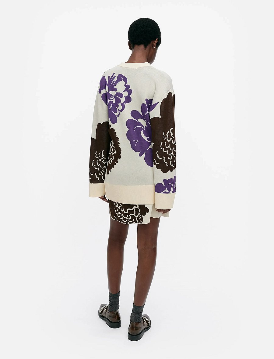 Marimekko - LUMOAVA PIONI - cardigans - light beige, brown, violet - 3