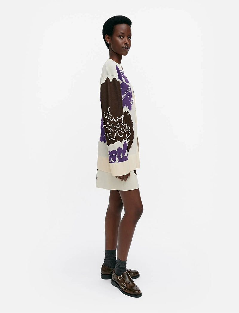 Marimekko - LUMOAVA PIONI - cardigans - light beige, brown, violet - 4